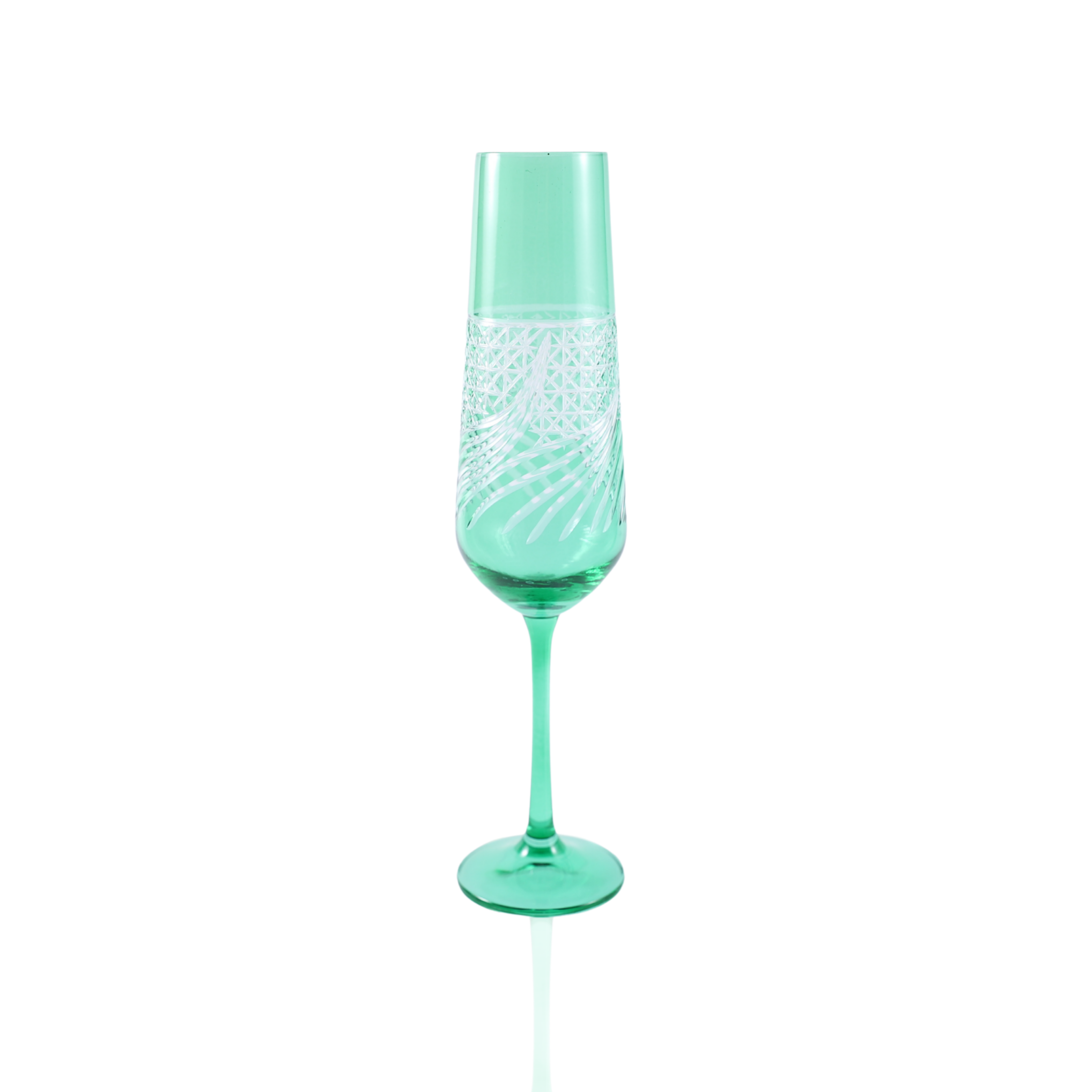 Aurora Champagne Flute - Set Of 2 - Margerie Crystal USA
