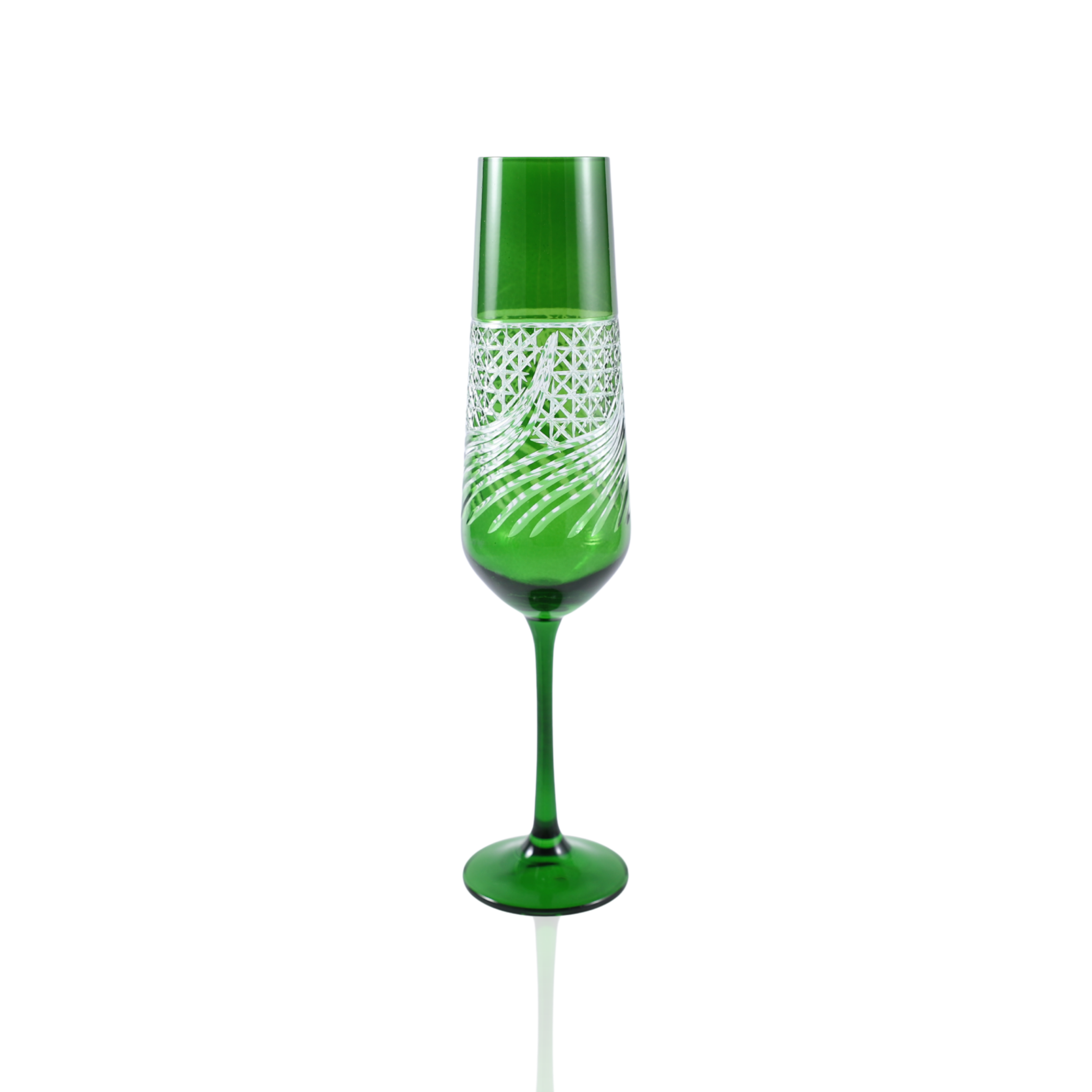 Aurora Champagne Flute - Set Of 2 - Margerie Crystal USA