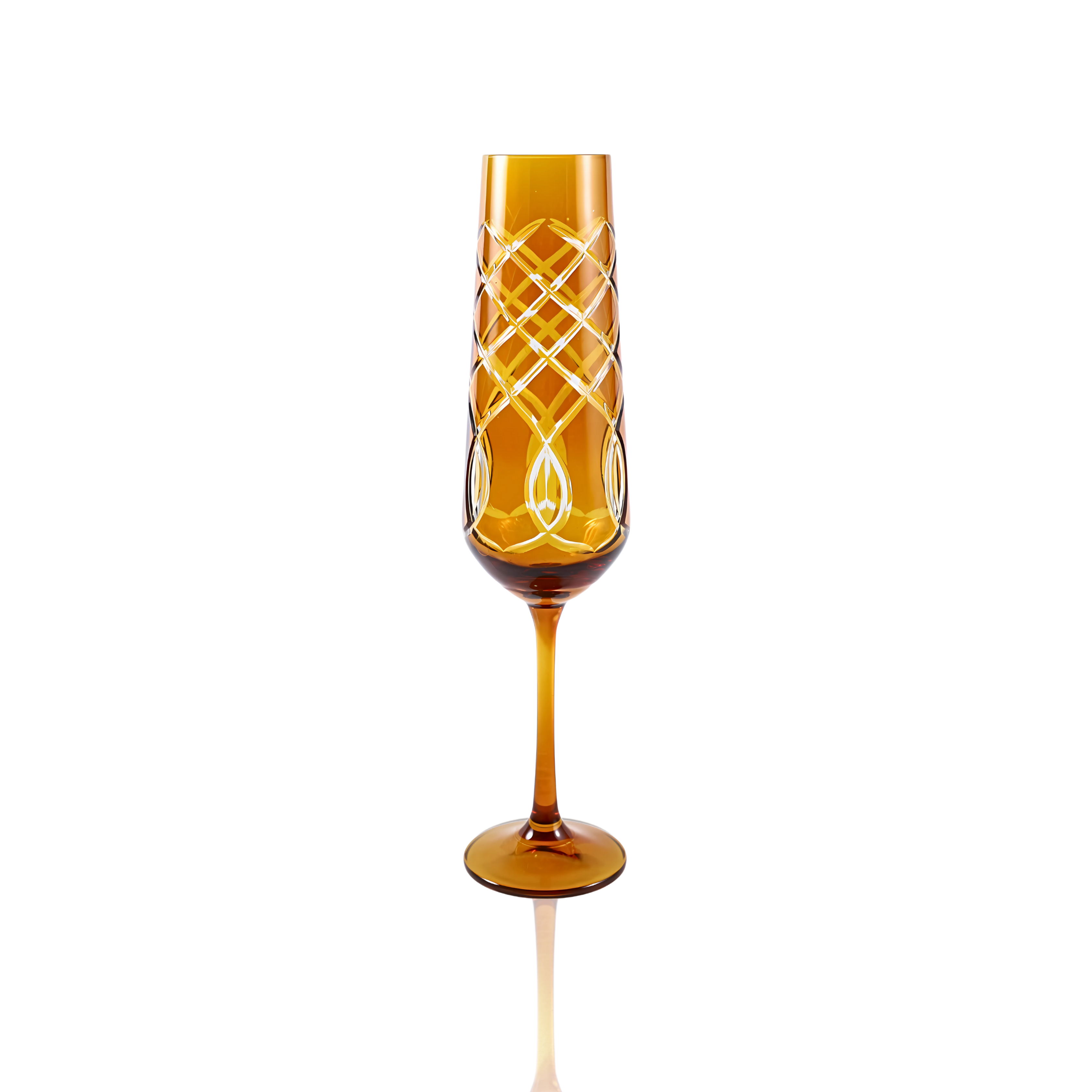 Heritage Champagne Flute - Set Of 2 - Margerie Crystal USA