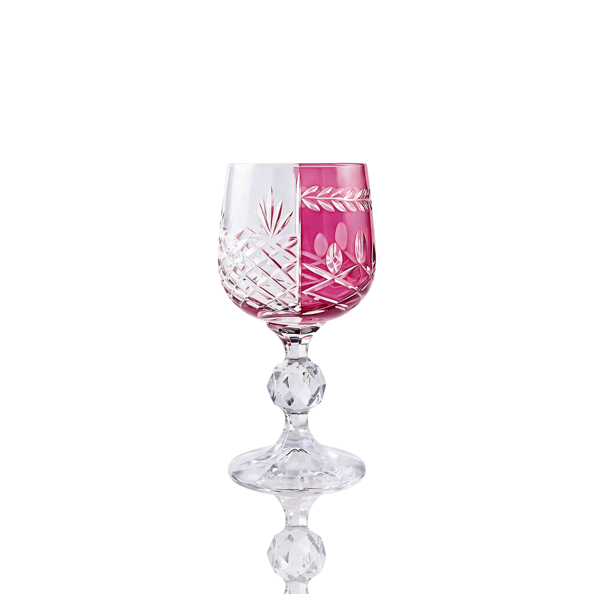 Verre à pied en cristallin taillé Hybrid