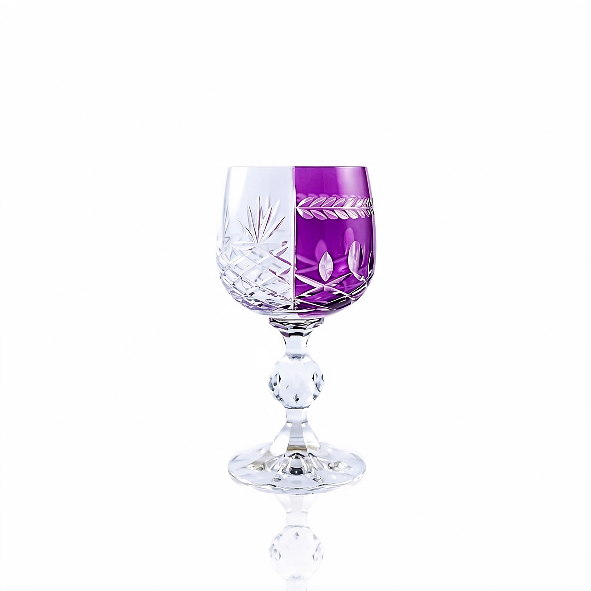 Hybrid-Weinkelch aus geschliffenem Glas