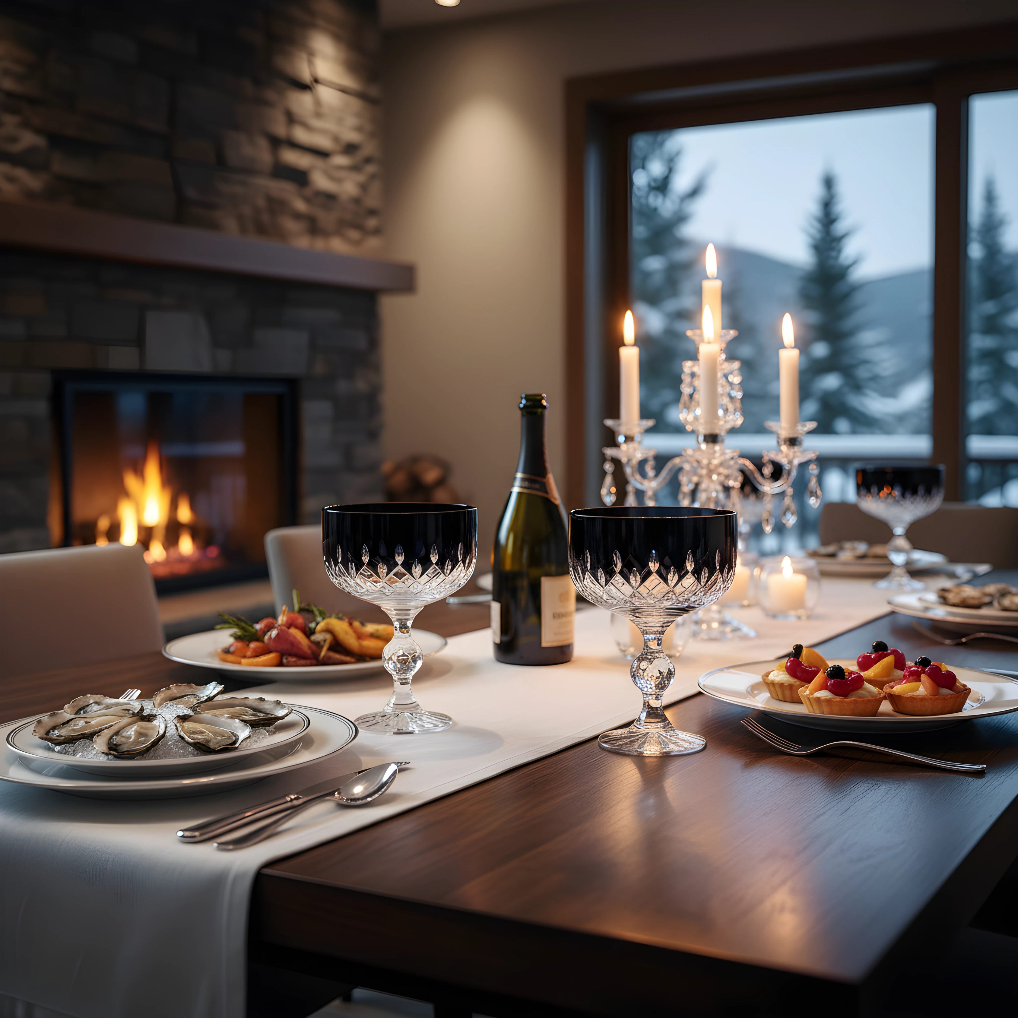 Aria Cut Crystal Champagne Coupe Glasses - Set Of 2 - Margerie Crystal USA