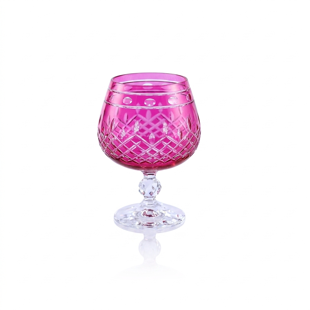 Verre à cognac en cristallin taillé Ardea