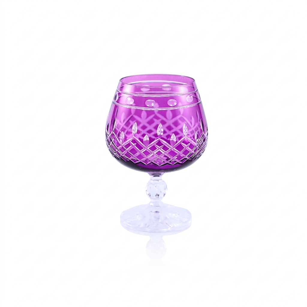 Verre à cognac en cristallin taillé Ardea