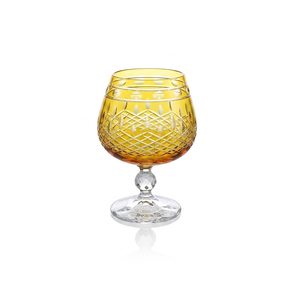 Verre à cognac en cristallin taillé Ardea