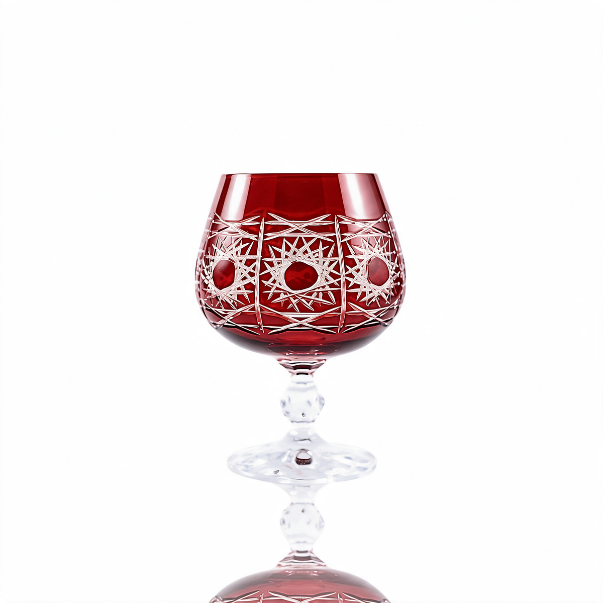 Verre à cognac en cristallin taillé Pavo