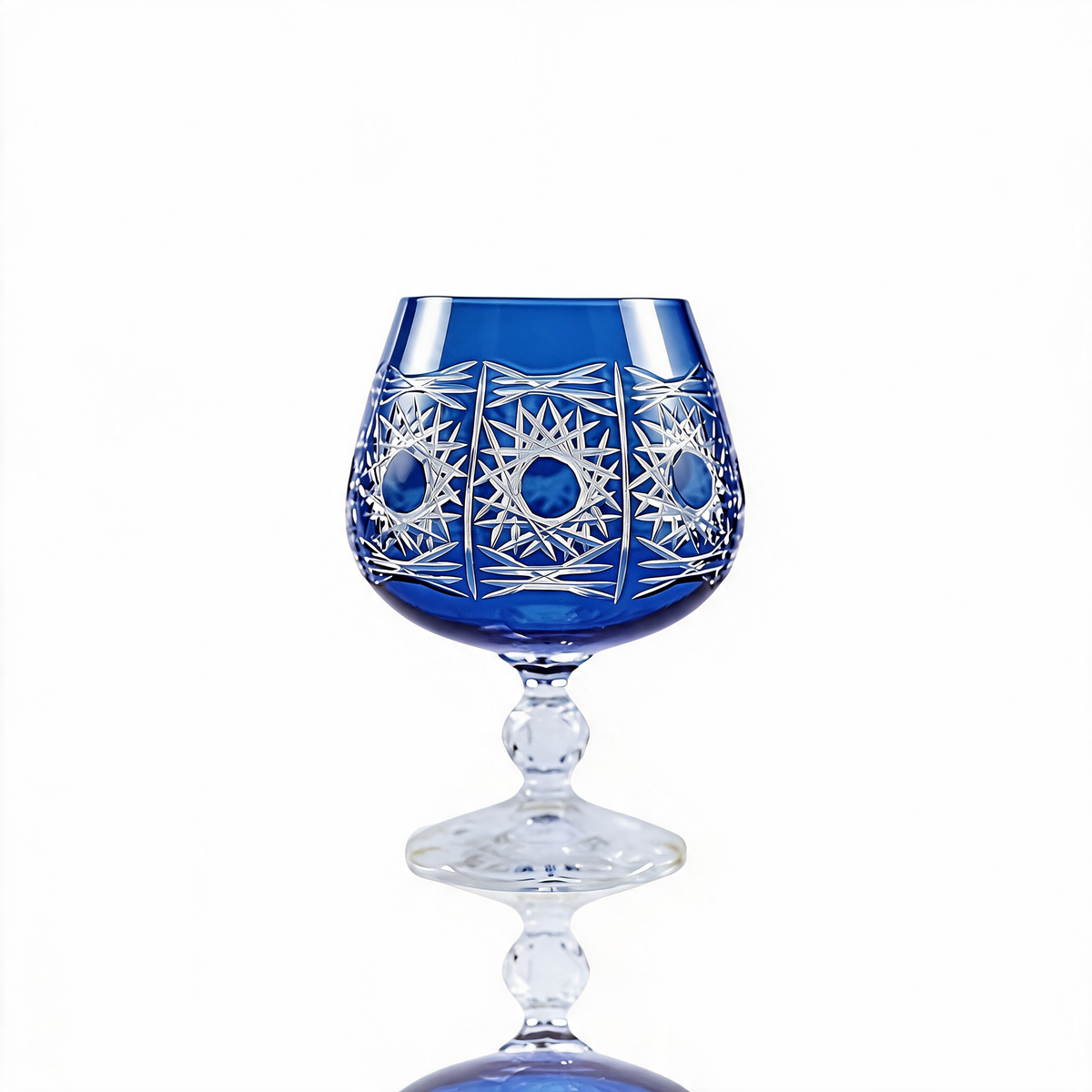 Verre à cognac en cristallin taillé Pavo