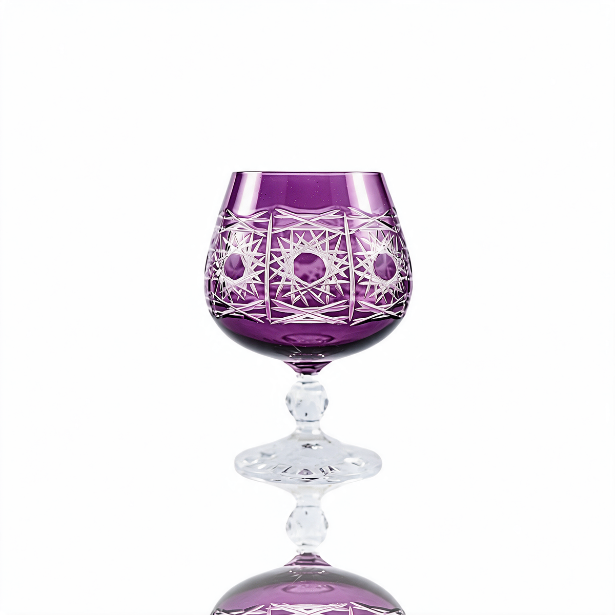 Verre à cognac en cristallin taillé Pavo