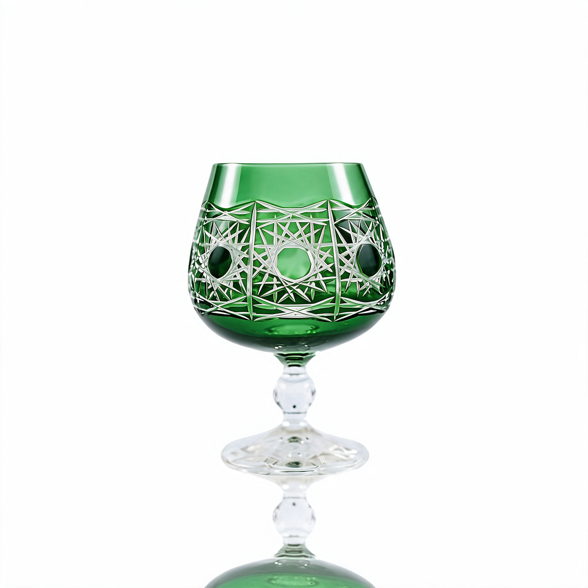 Verre à cognac en cristallin taillé Pavo