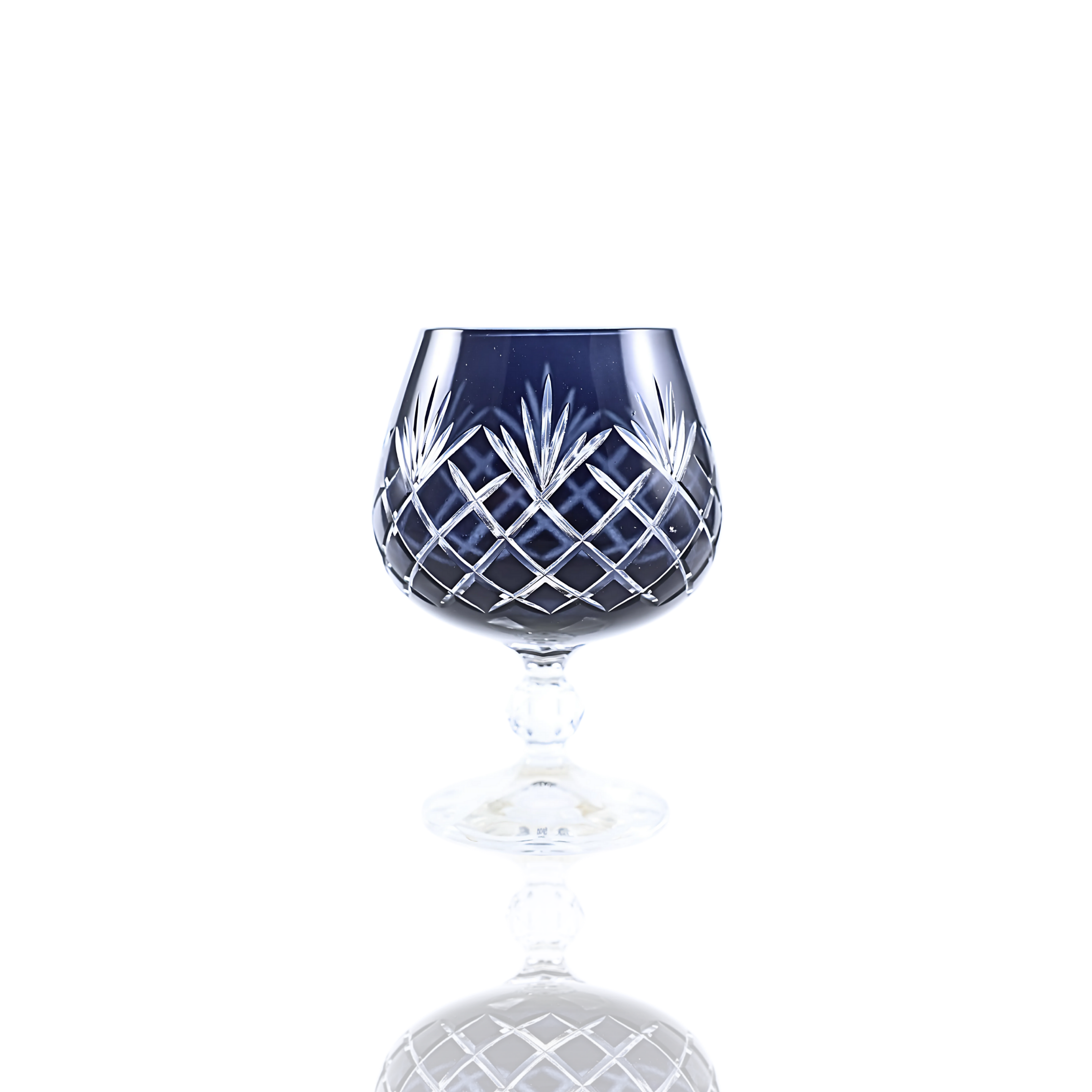 Ara Cut Crystal Cognac Glasses - Set Of 2 - Margerie Crystal USA