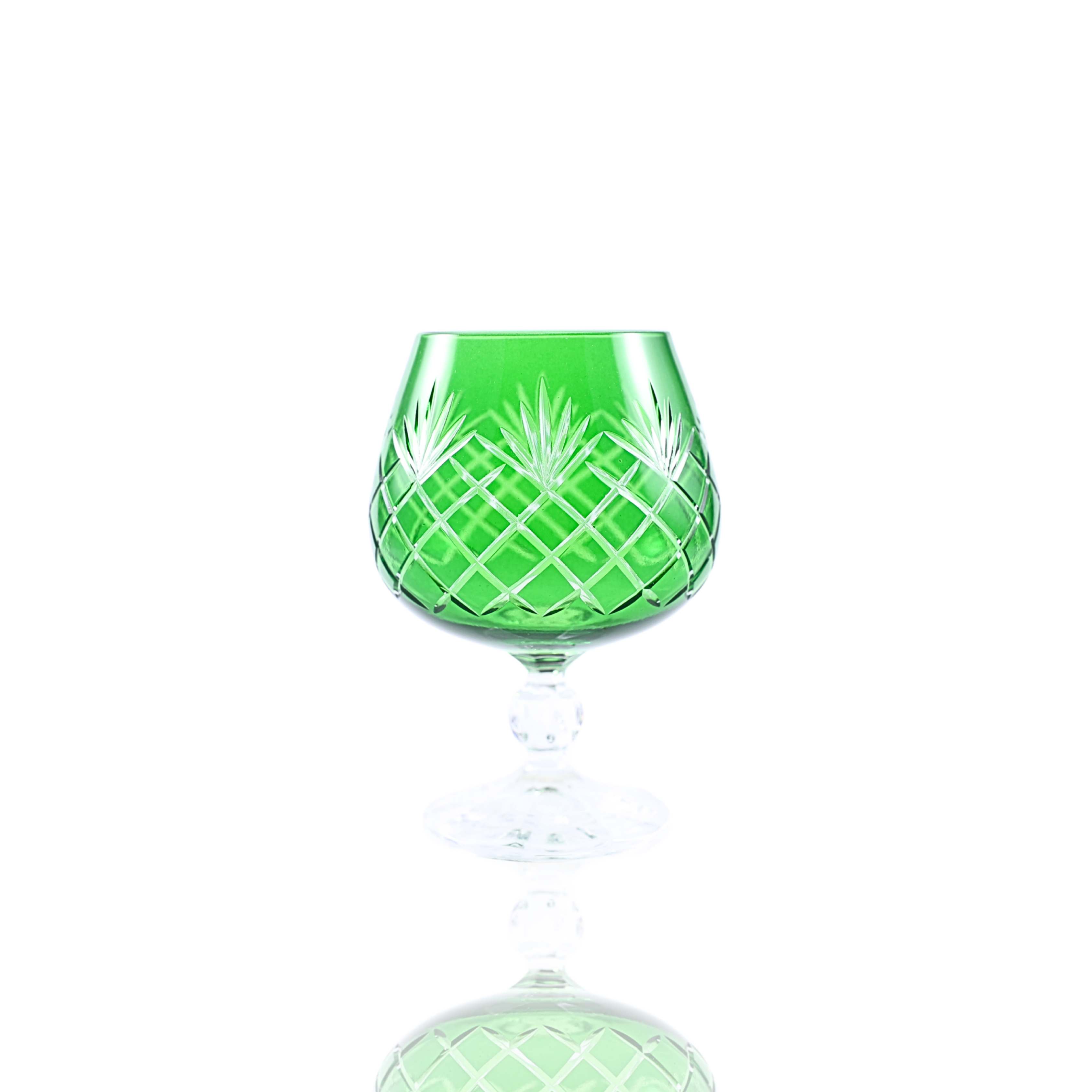 Ara Cut Crystal Cognac Glasses - Set Of 2 - Margerie Crystal USA