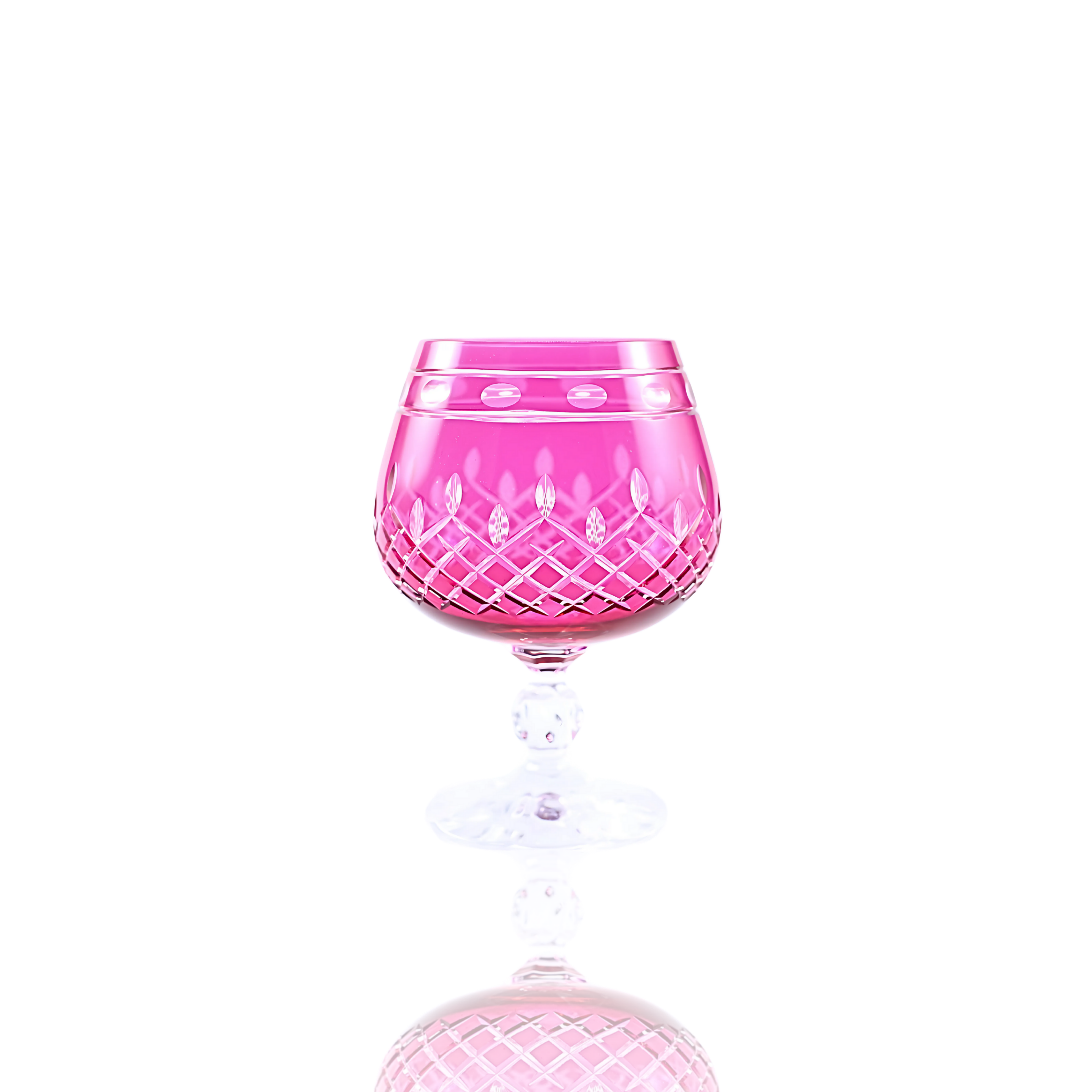 Ardea Cut Crystal Cognac Glasses - Set Of 2 - Margerie Crystal USA