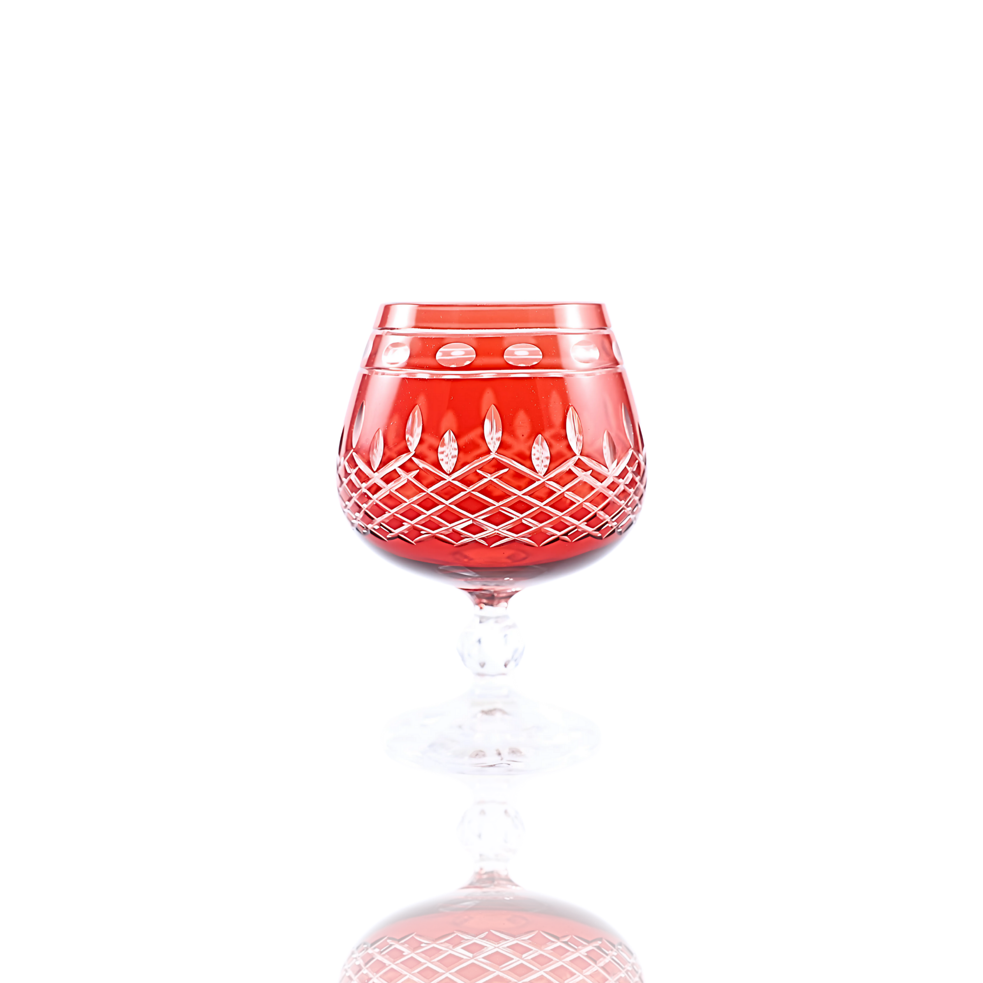 Ardea Cut Crystal Cognac Glasses - Set Of 2 - Margerie Crystal USA