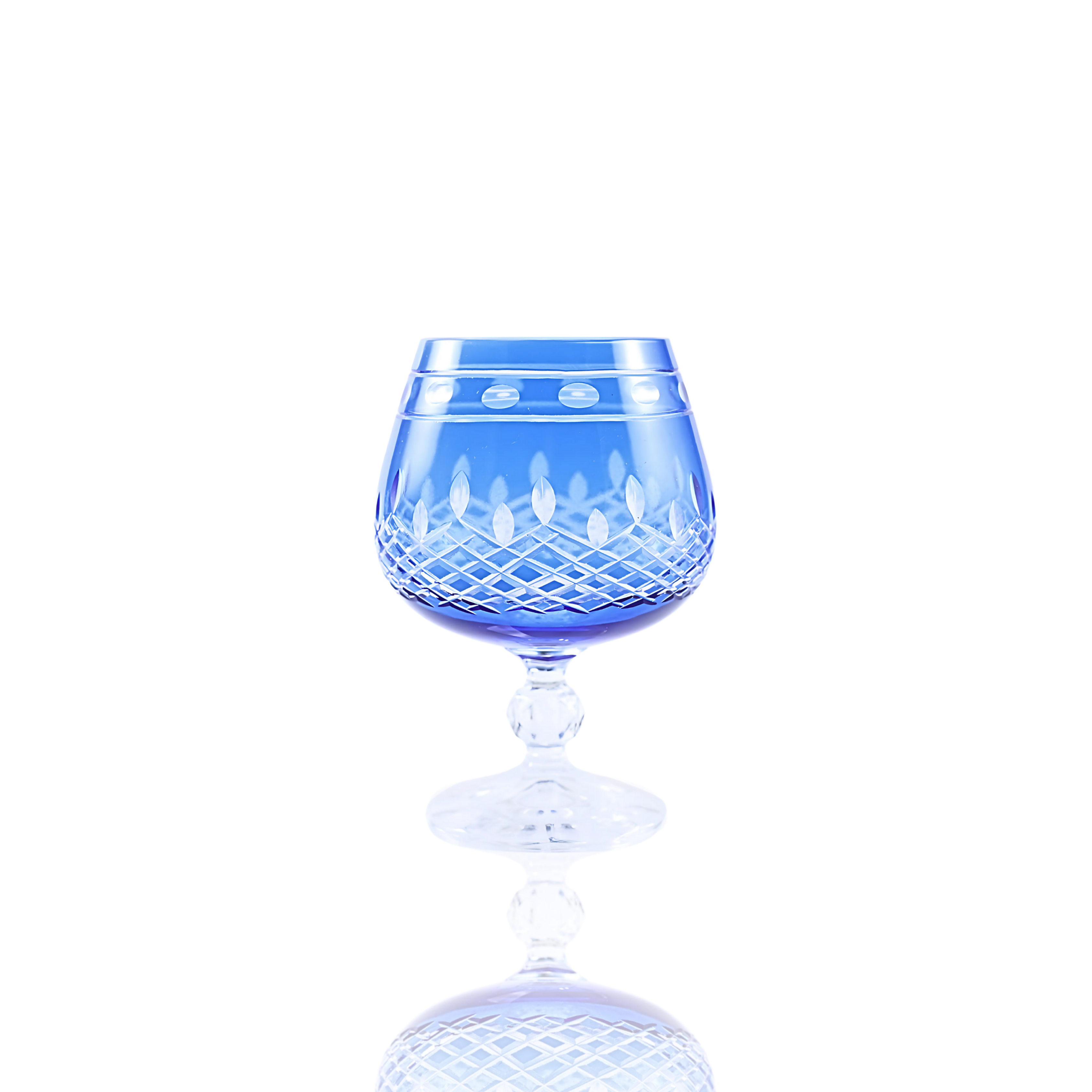 Ardea Cut Crystal Cognac Glasses - Set Of 2 - Margerie Crystal USA