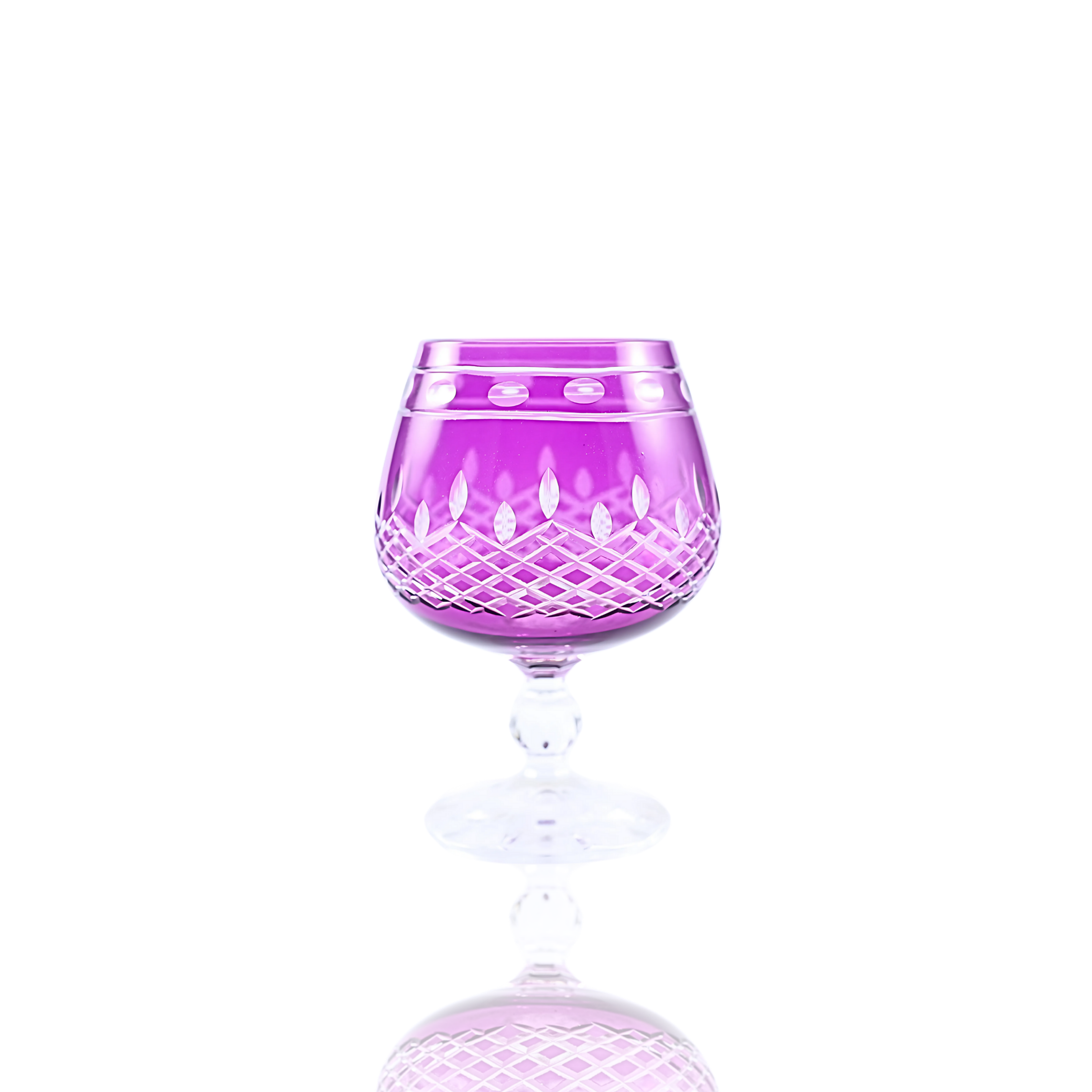 Ardea Cut Crystal Cognac Glasses - Set Of 2 - Margerie Crystal USA