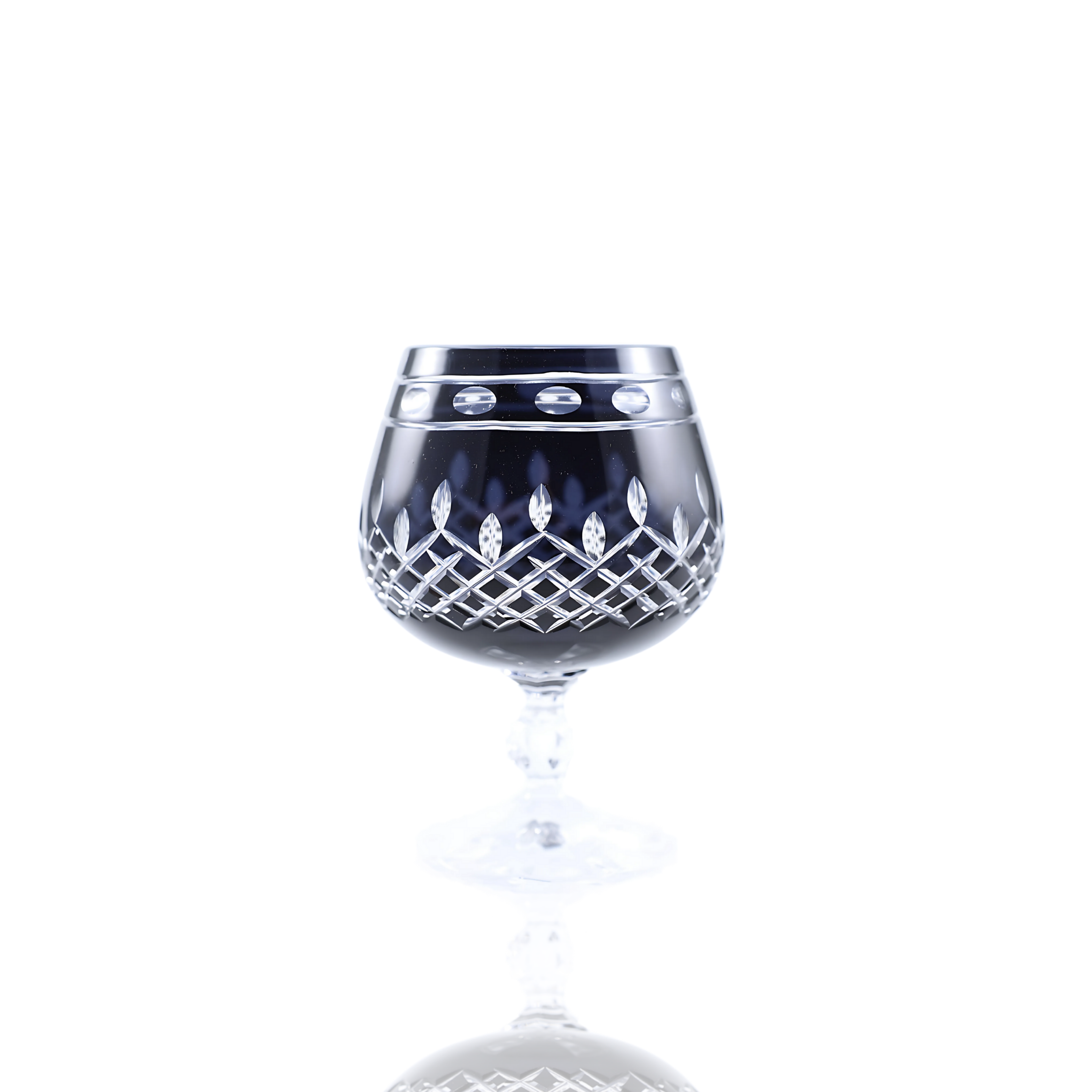 Ardea Cut Crystal Cognac Glasses - Set Of 2 - Margerie Crystal USA