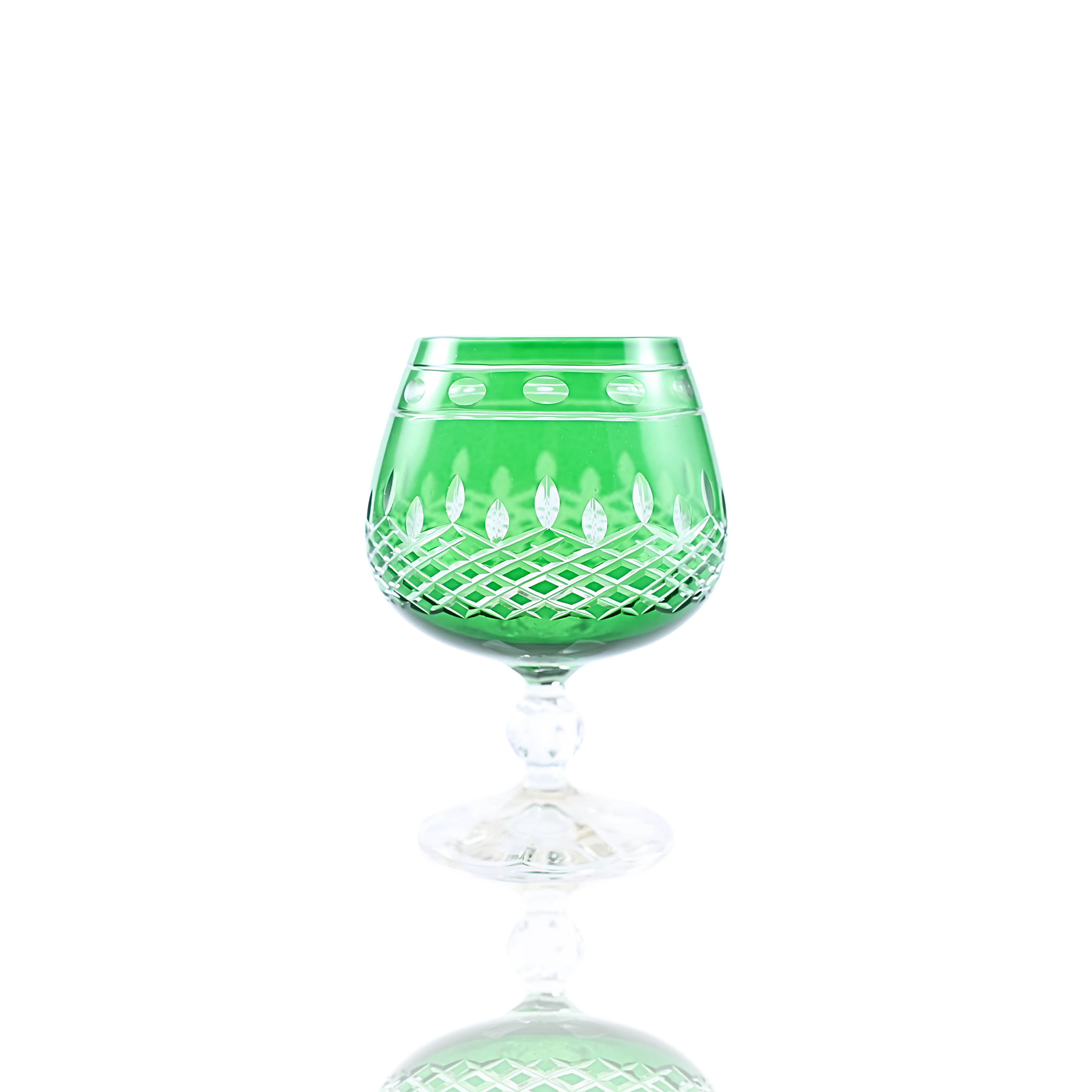 Ardea Cut Crystal Cognac Glasses - Set Of 2 - Margerie Crystal USA