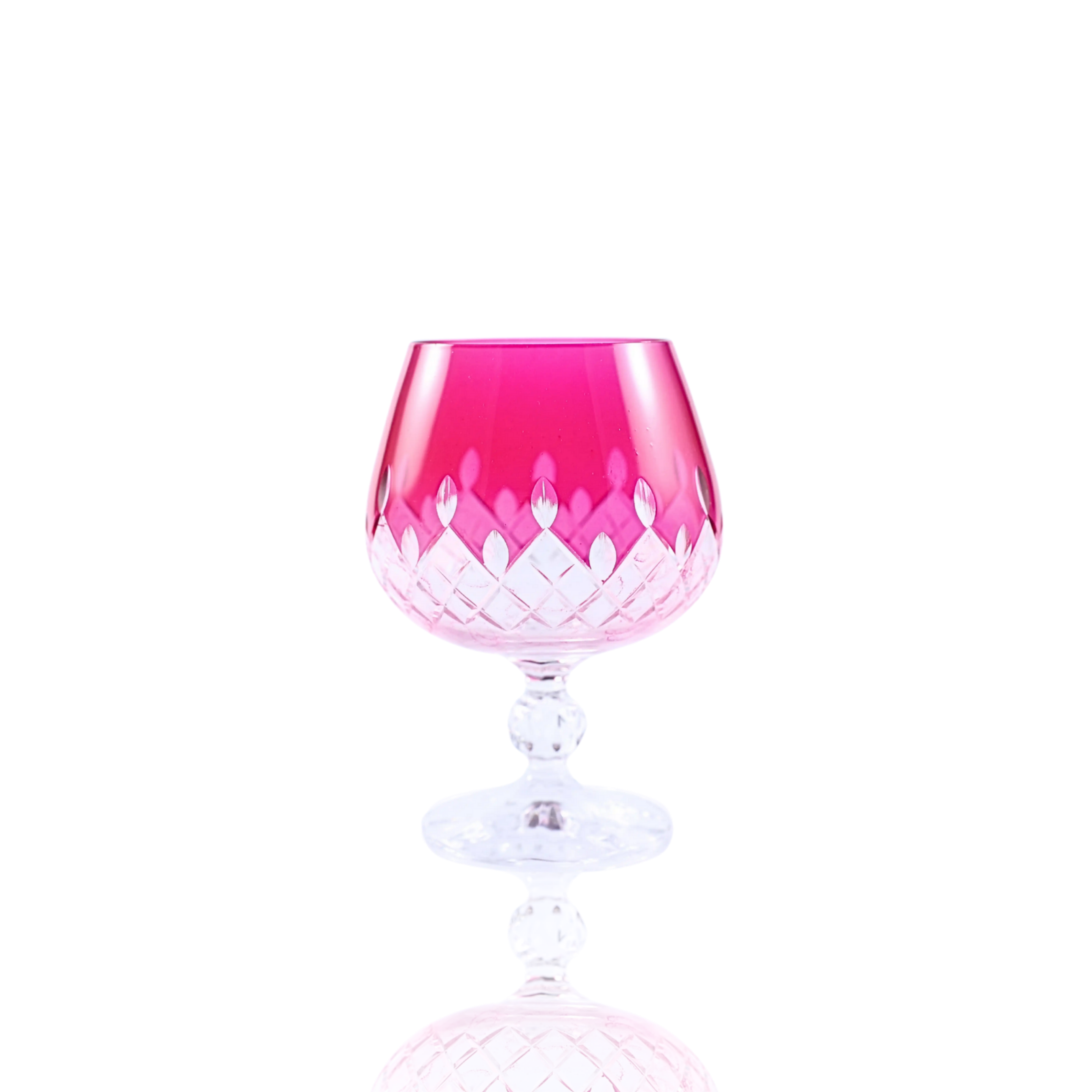 Aria Cut Crystal Cognac Glasses - Set Of 2 - Margerie Crystal USA