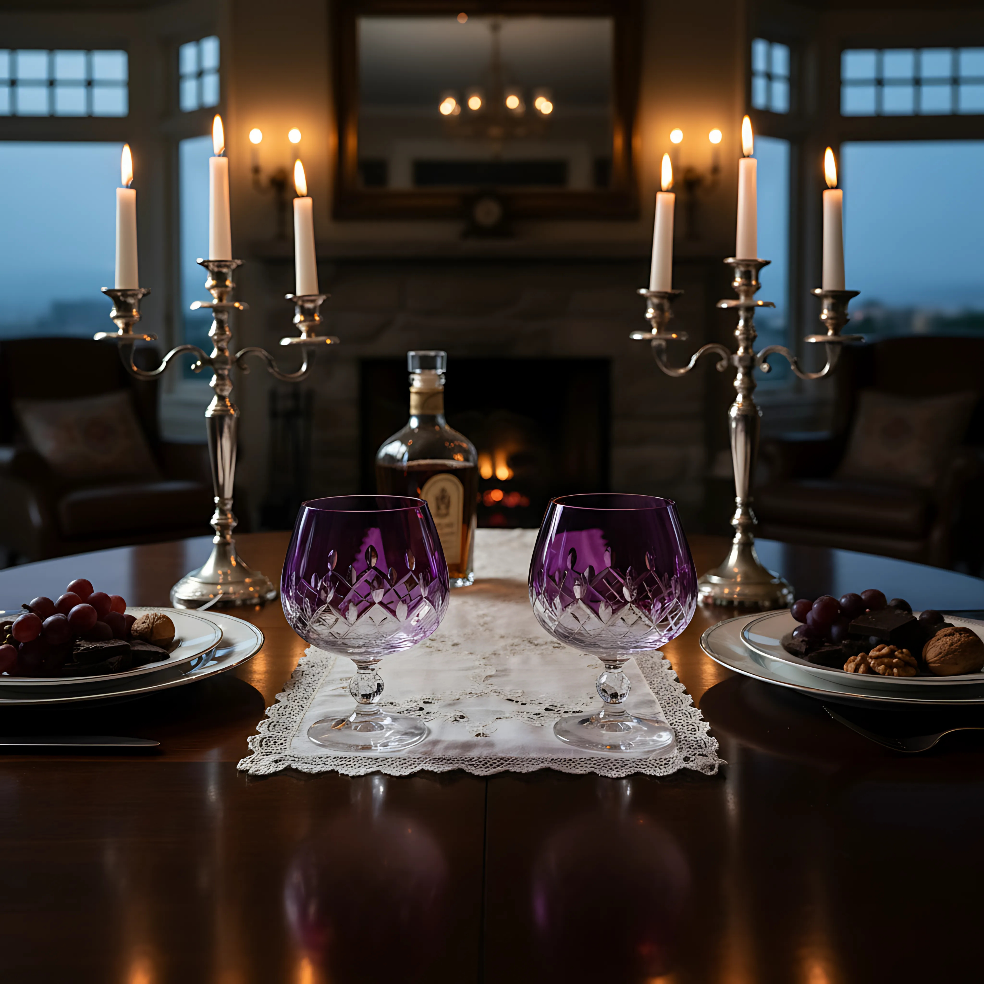 Aria Cut Crystal Cognac Glasses - Set Of 2 - Margerie Crystal USA