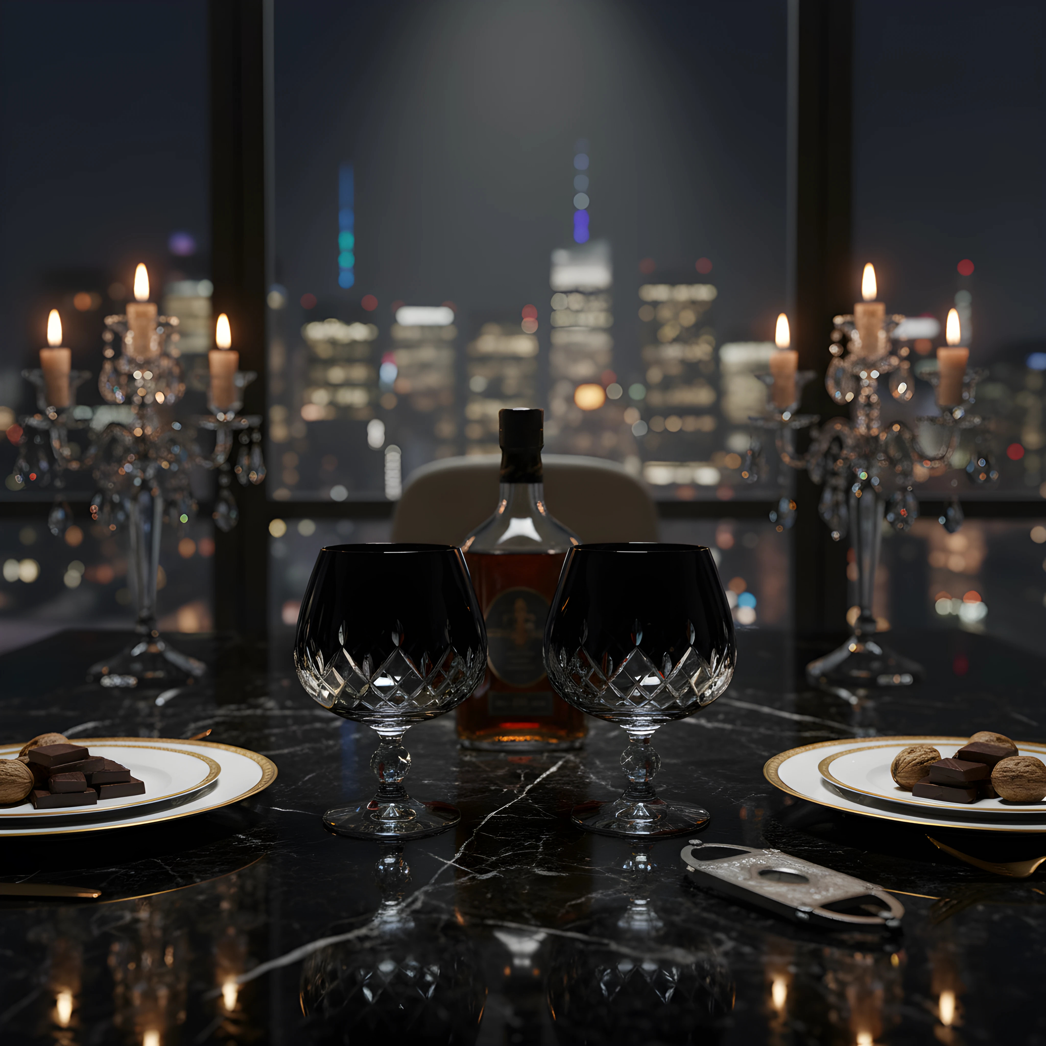 Aria Cut Crystal Cognac Glasses - Set Of 2 - Margerie Crystal USA