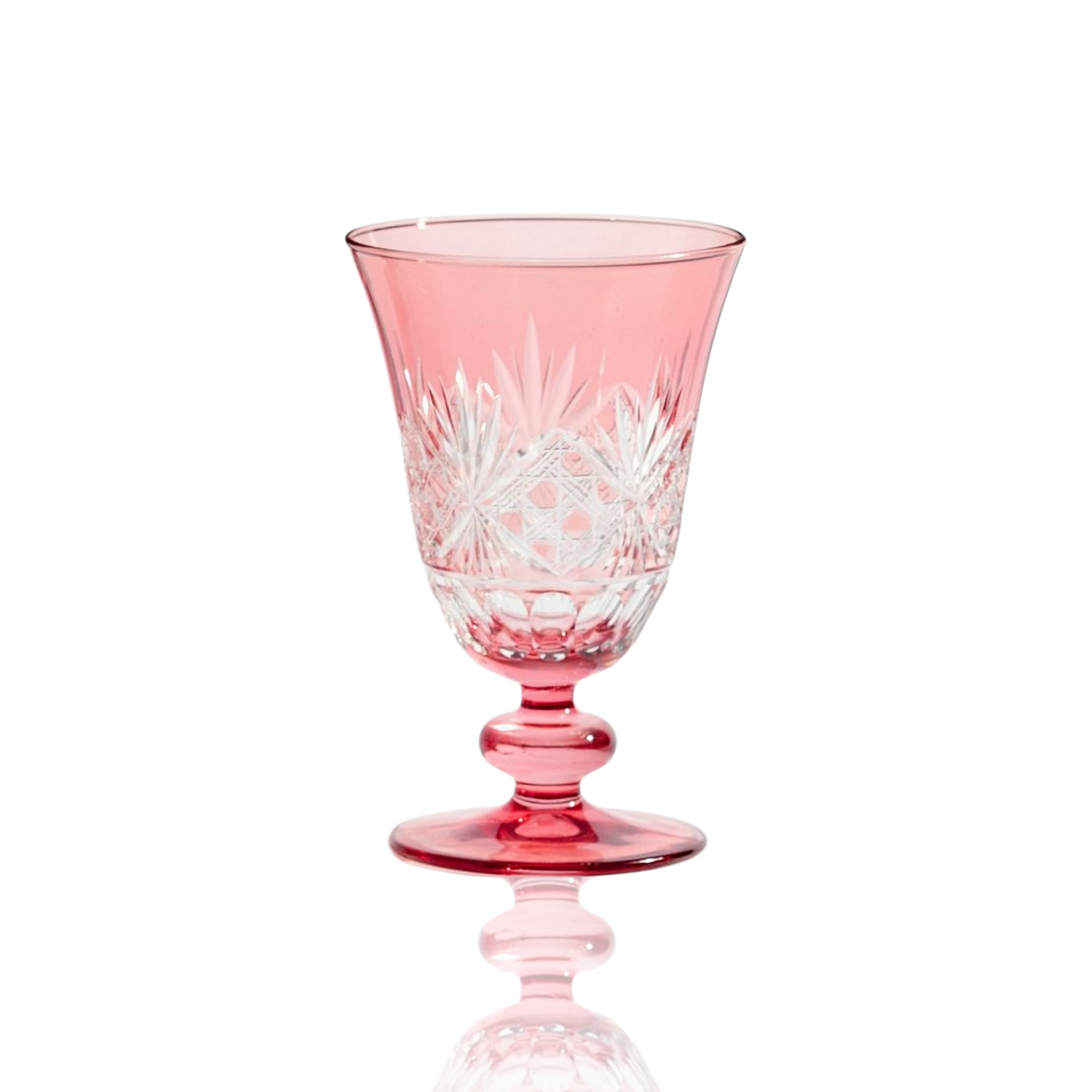 Victorian Cut Glass Goblets - Set Of 2 - Margerie Crystal USA