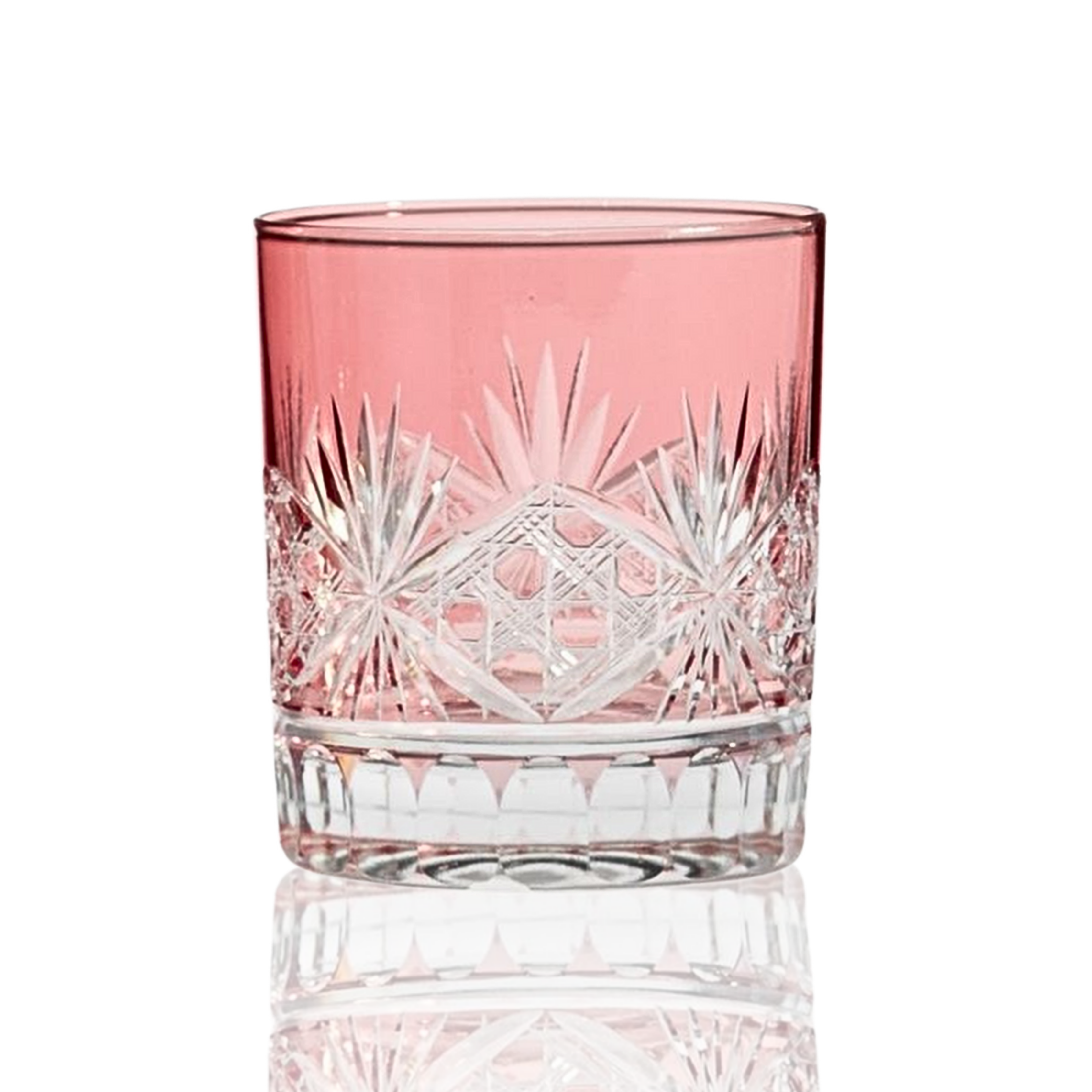 Victorian Cut Double Old Fashioned Glasses - Set Of 2 - Margerie Crystal USA