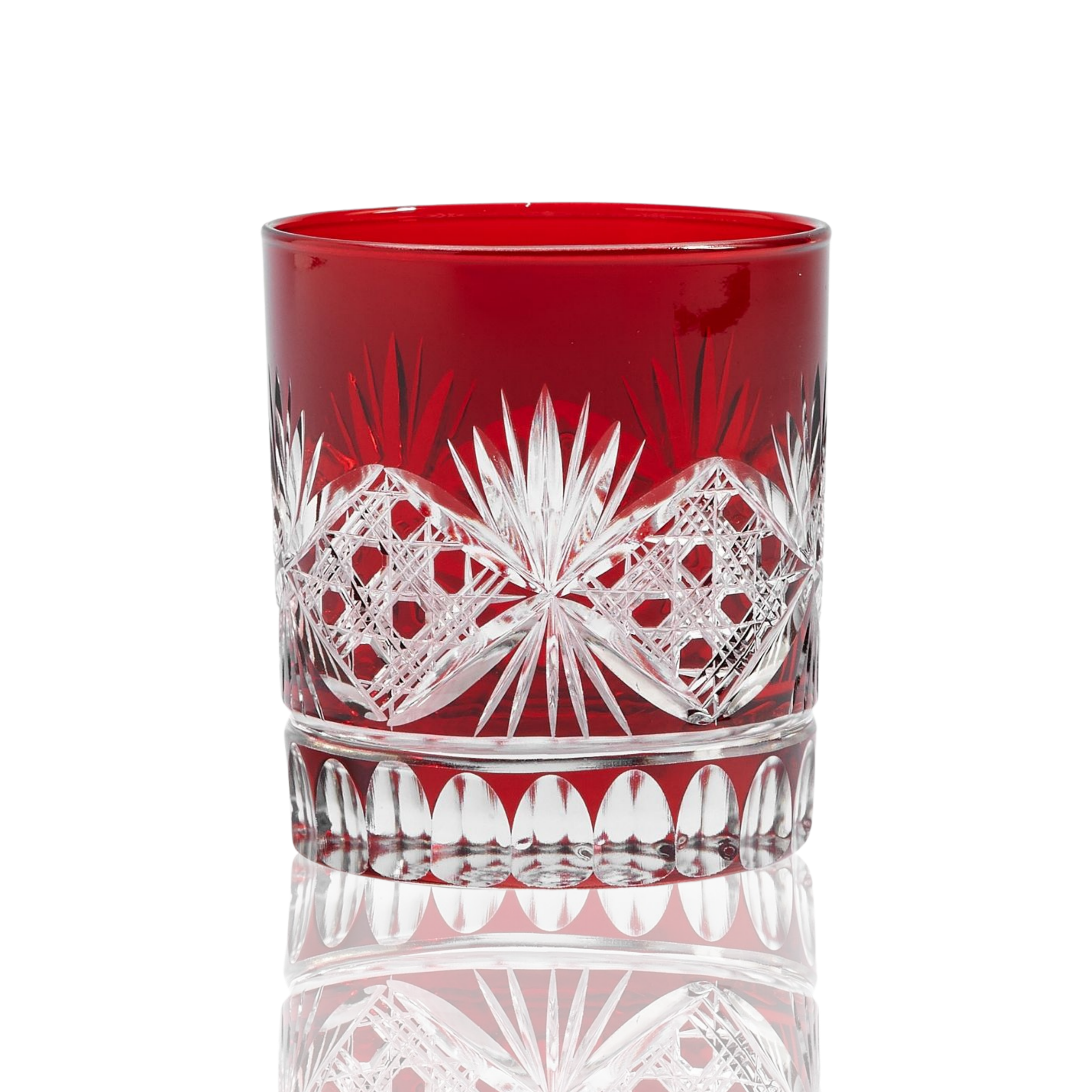 Victorian Cut Double Old Fashioned Glasses - Set Of 2 - Margerie Crystal USA