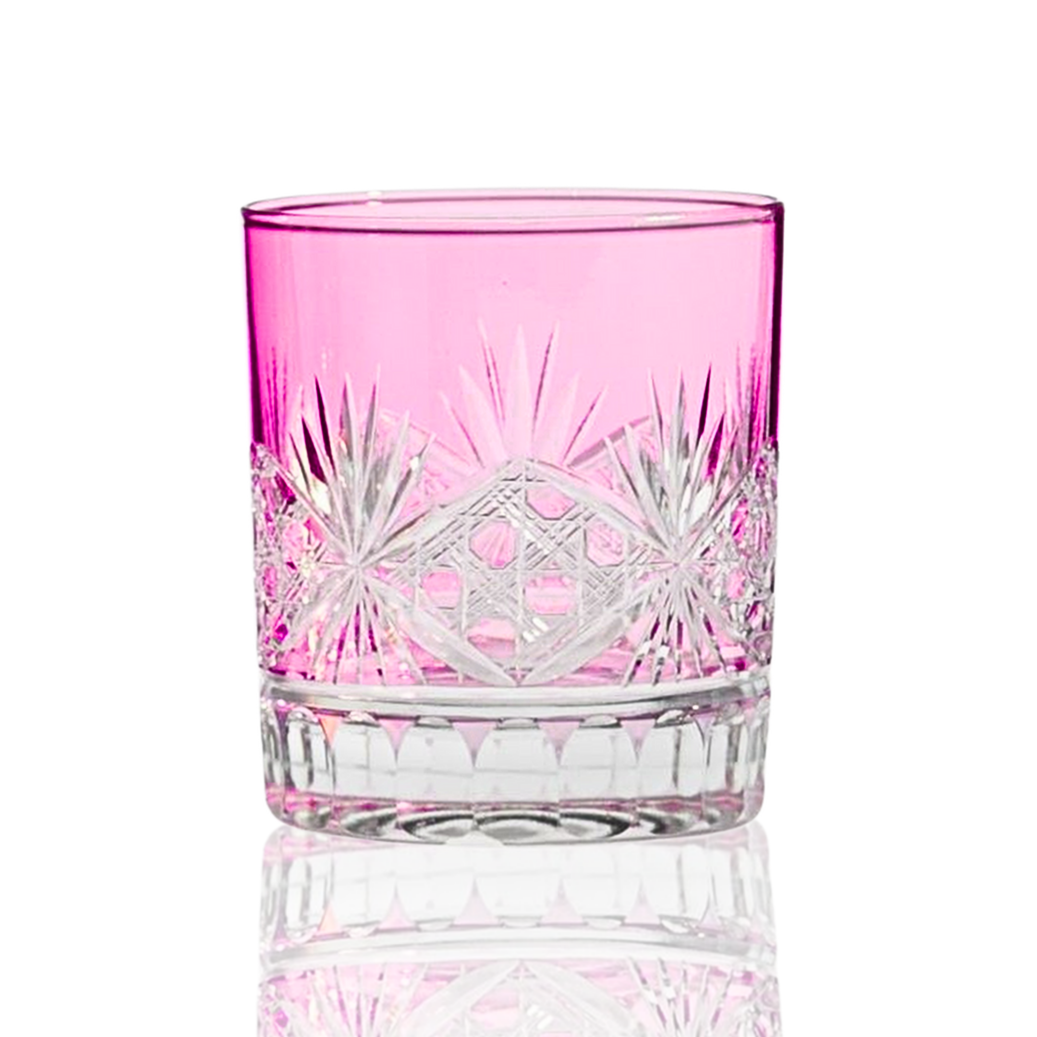 Victorian Cut Double Old Fashioned Glasses - Set Of 2 - Margerie Crystal USA