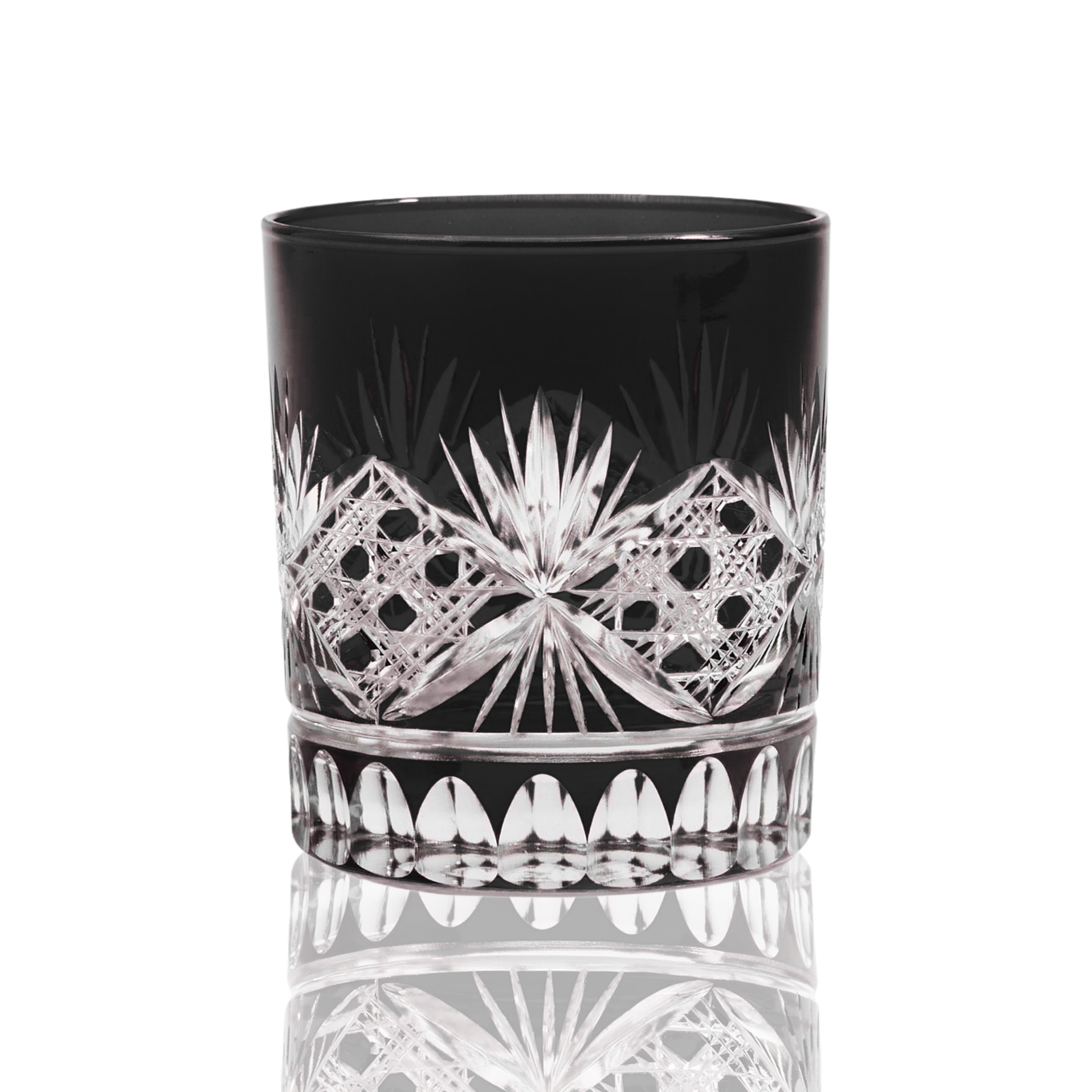 Victorian Cut Double Old Fashioned Glasses - Set Of 2 - Margerie Crystal USA