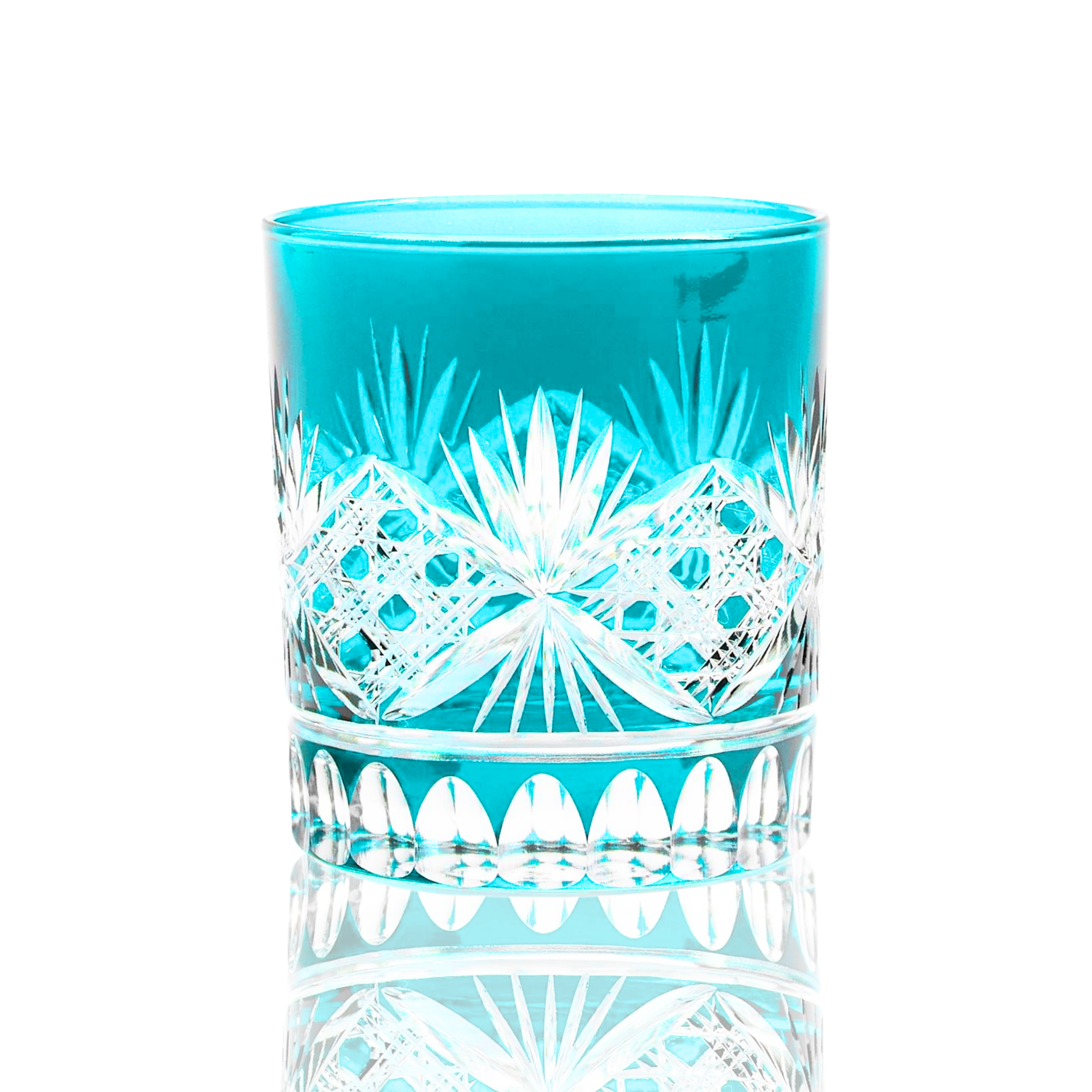 Victorian Cut Double Old Fashioned Glasses - Set Of 2 - Margerie Crystal USA