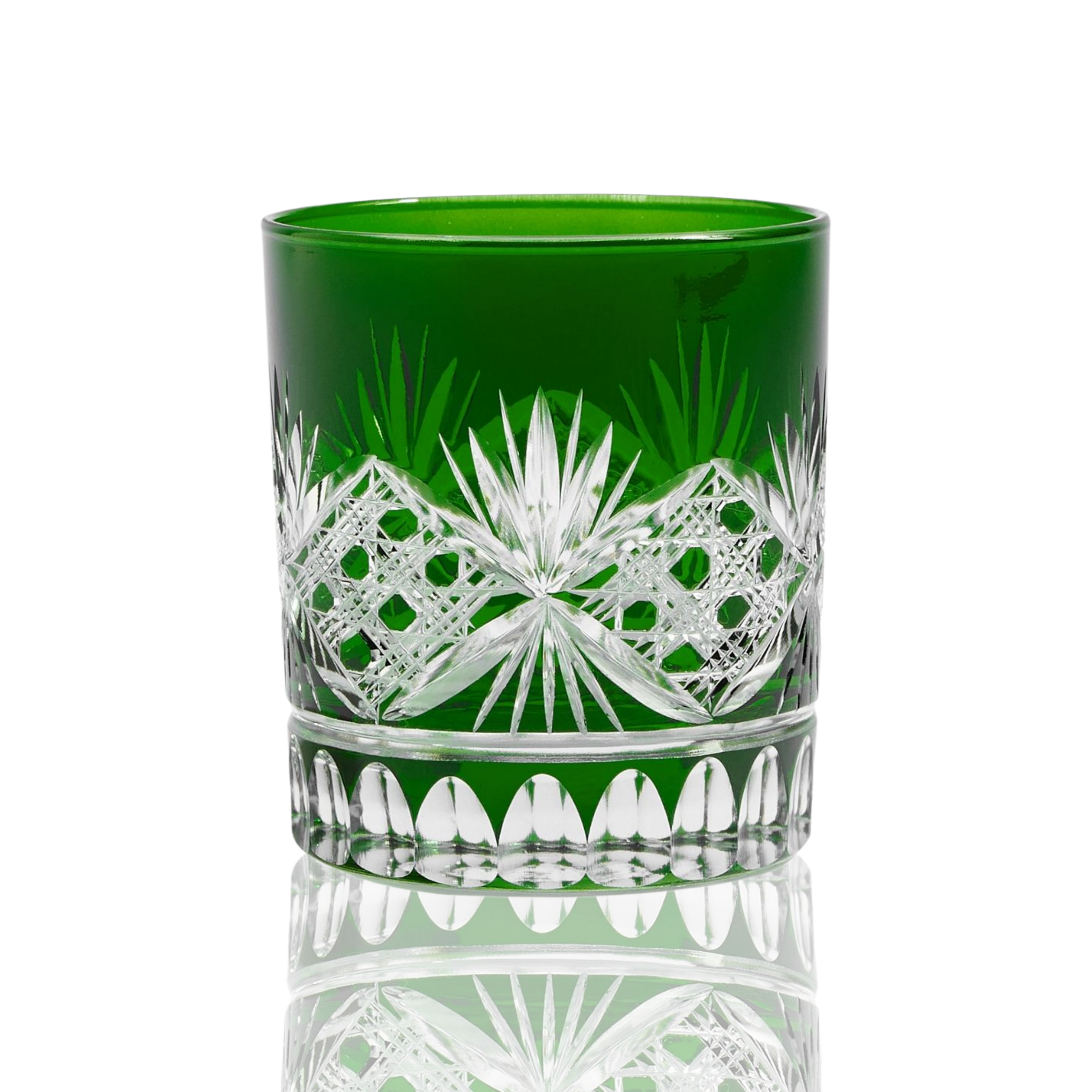 Victorian Cut Double Old Fashioned Glasses - Set Of 2 - Margerie Crystal USA