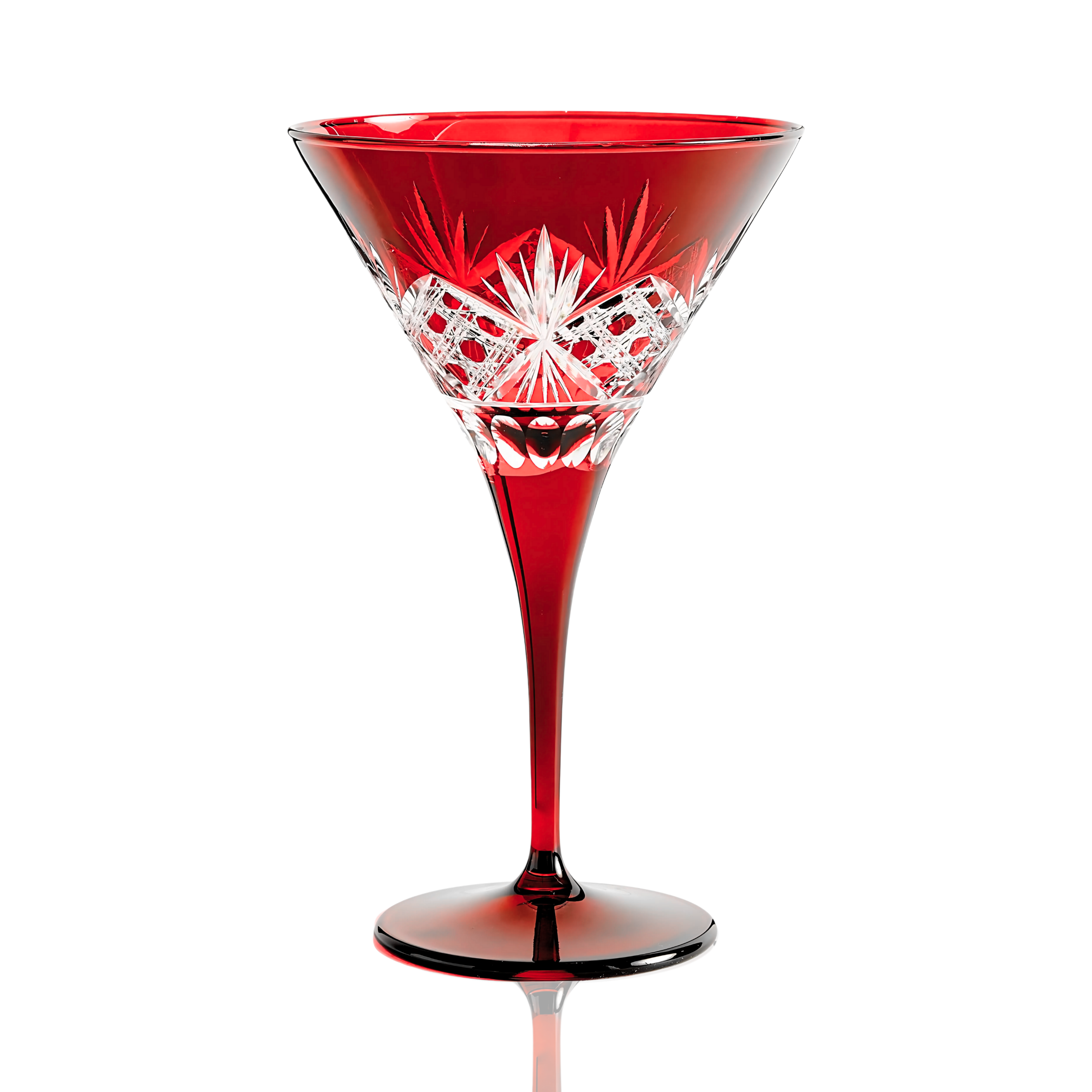 Victorian Cut Martini Glasses - Set Of 2 - Margerie Crystal USA