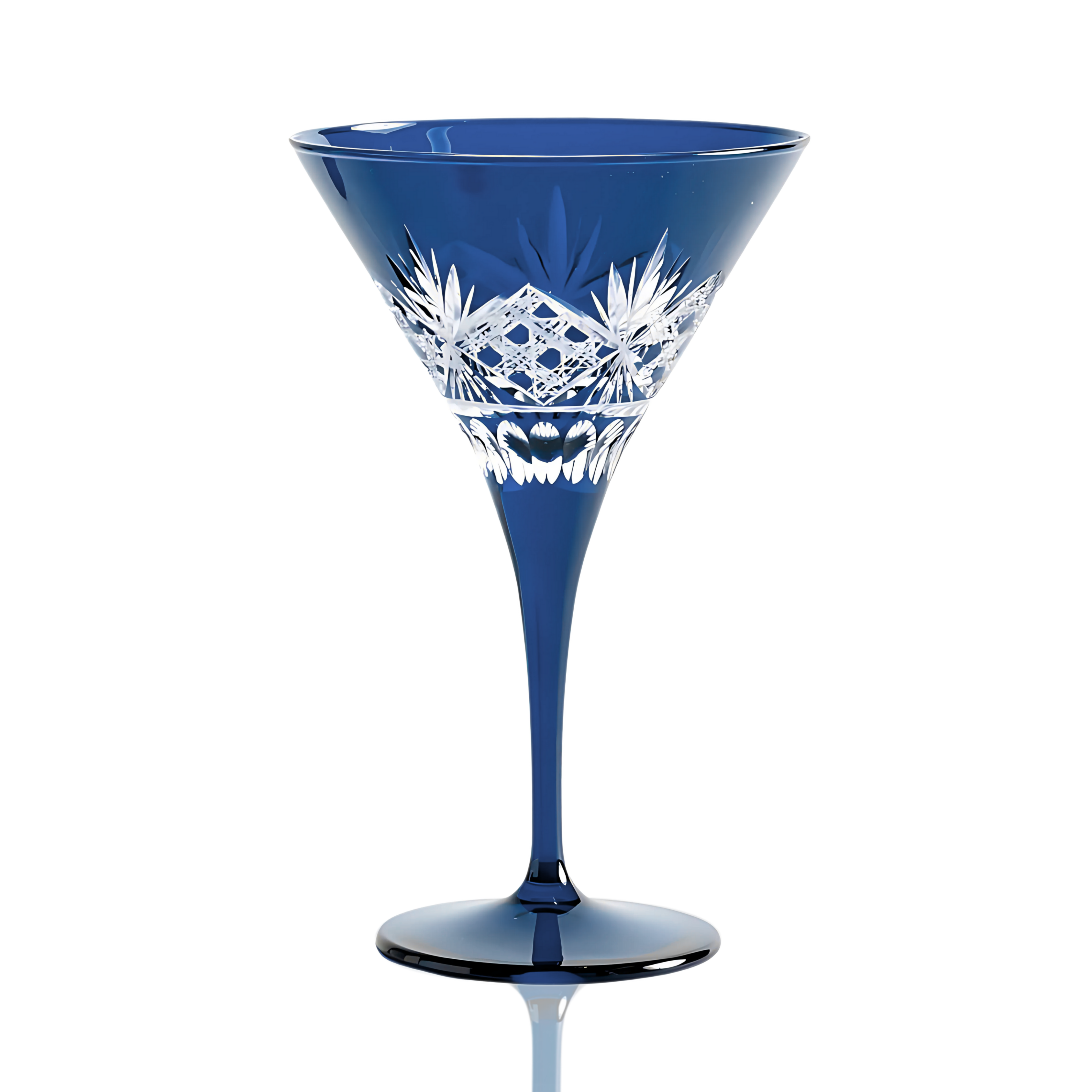 Victorian Cut Martini Glasses - Set Of 2 - Margerie Crystal USA