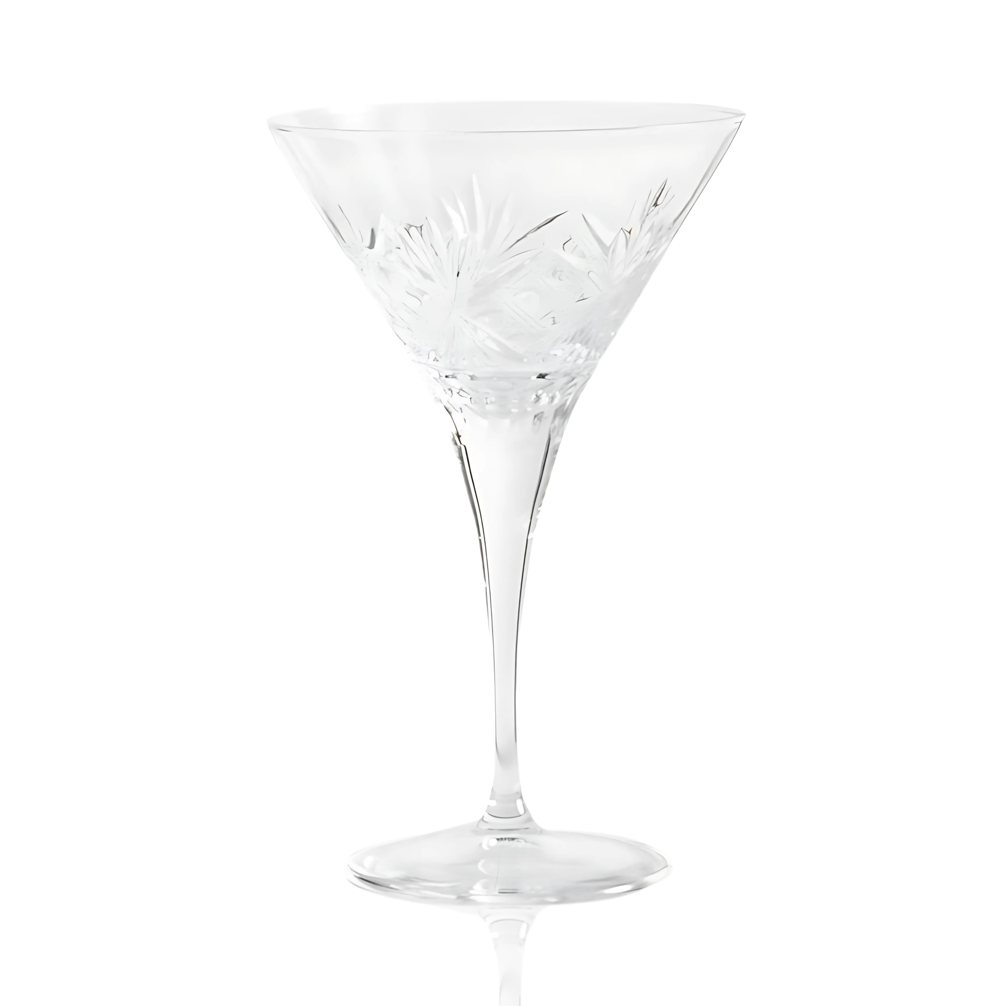 Victorian Cut Martini Glasses - Set Of 2 - Margerie Crystal USA