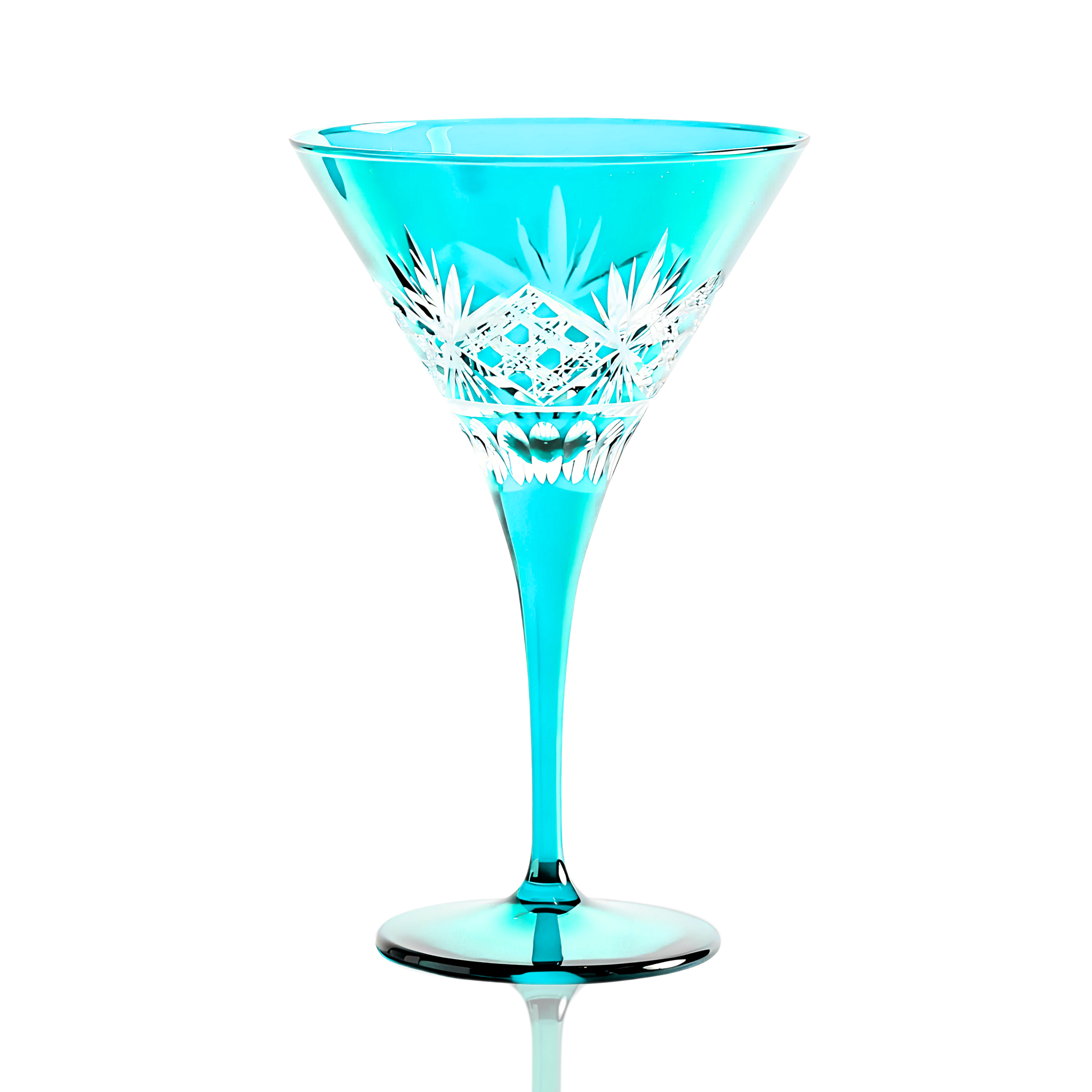 Victorian Cut Martini Glasses - Set Of 2 - Margerie Crystal USA