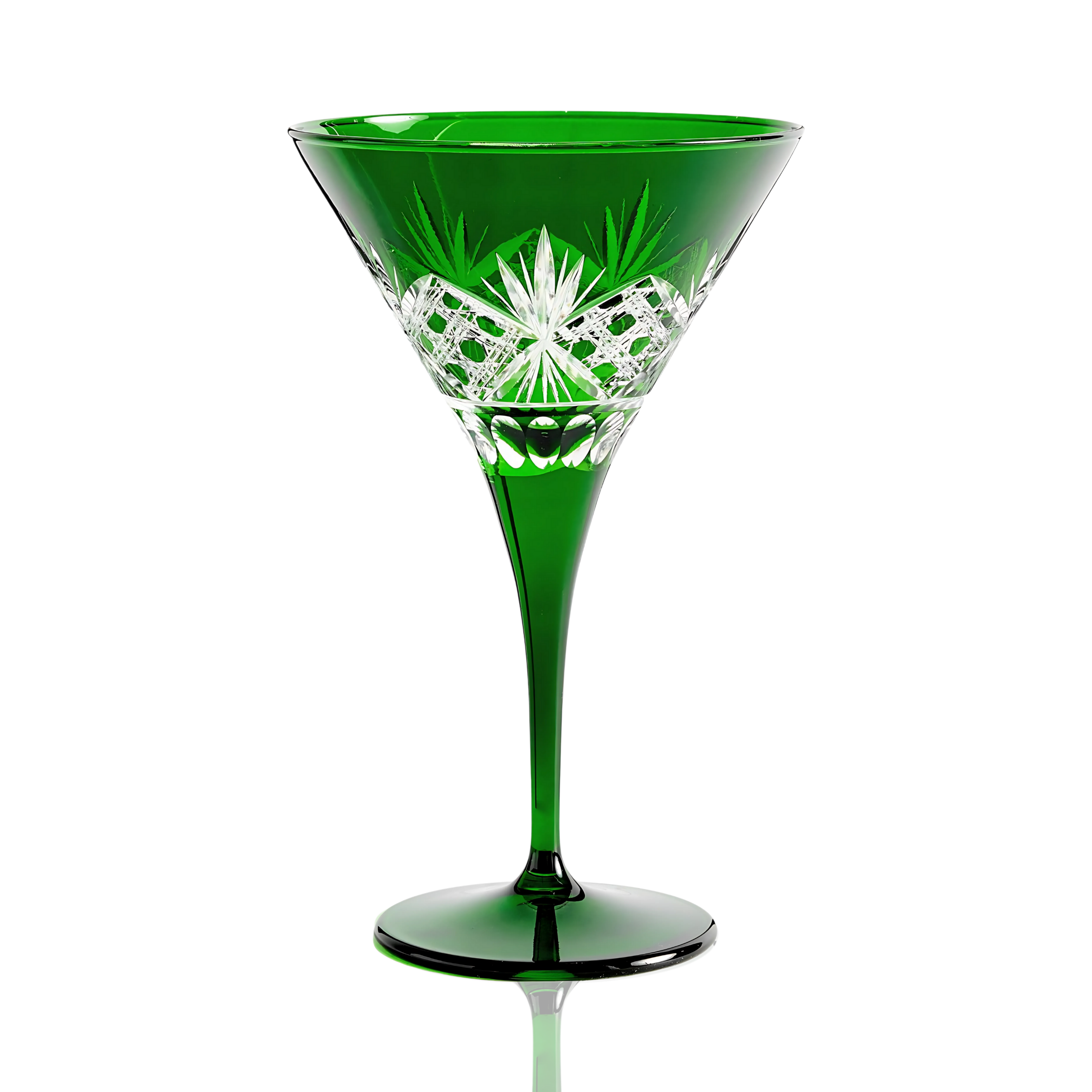 Victorian Cut Martini Glasses - Set Of 2 - Margerie Crystal USA