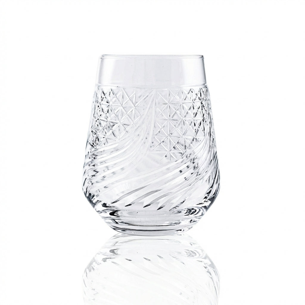 Aurora Stemless Wine Glass - Margerie Crystal USA