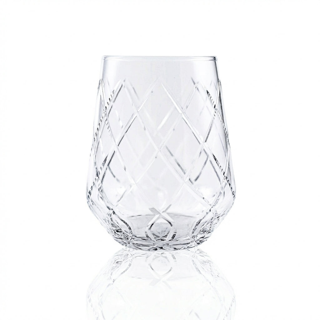 Heritage Stemless Wine Glass - Margerie Crystal USA