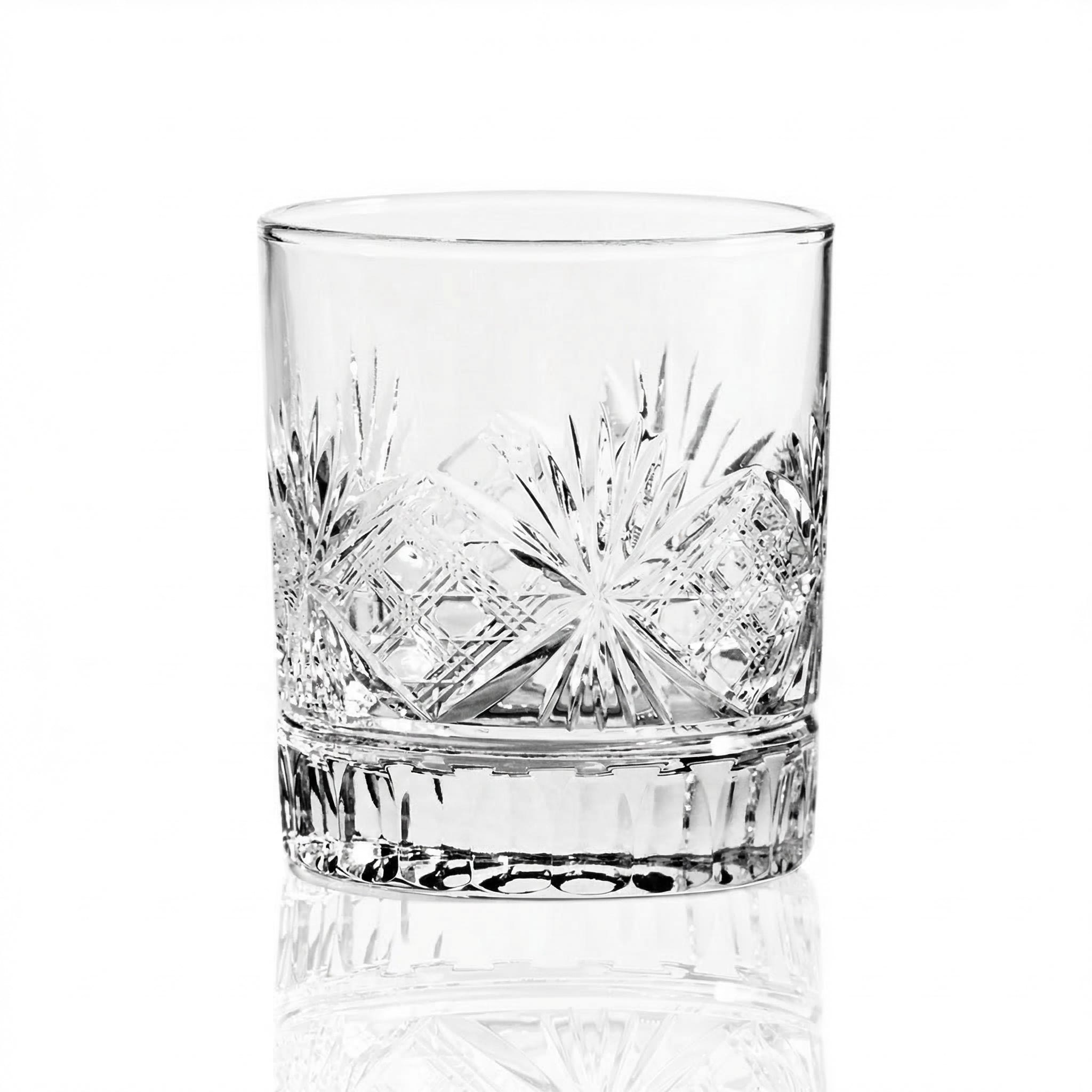 Victorian Cut Double Old Fashioned Glass - Margerie Crystal USA