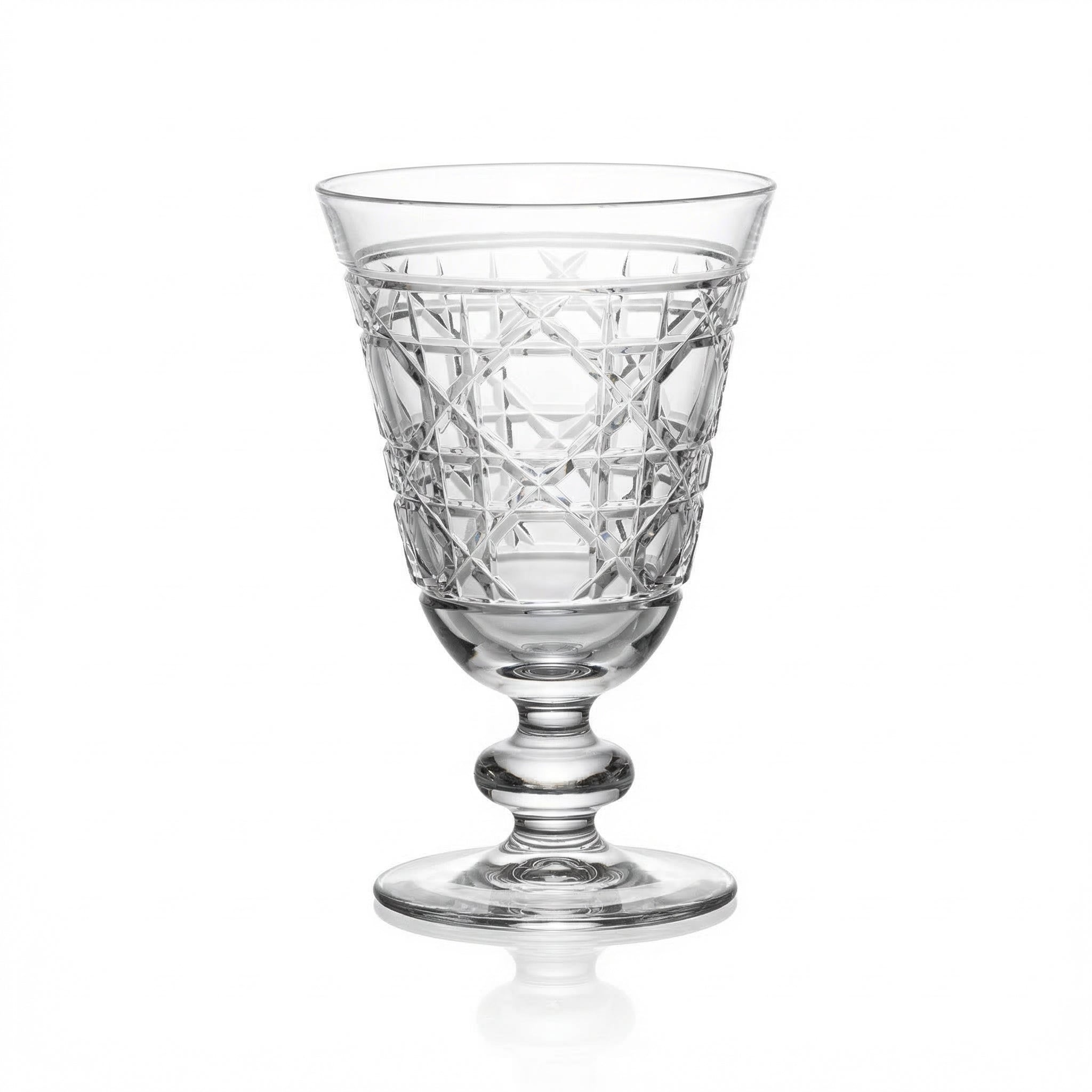 Gloria Hybrid Cut Crystal Wine Goblet - Margerie Crystal USA