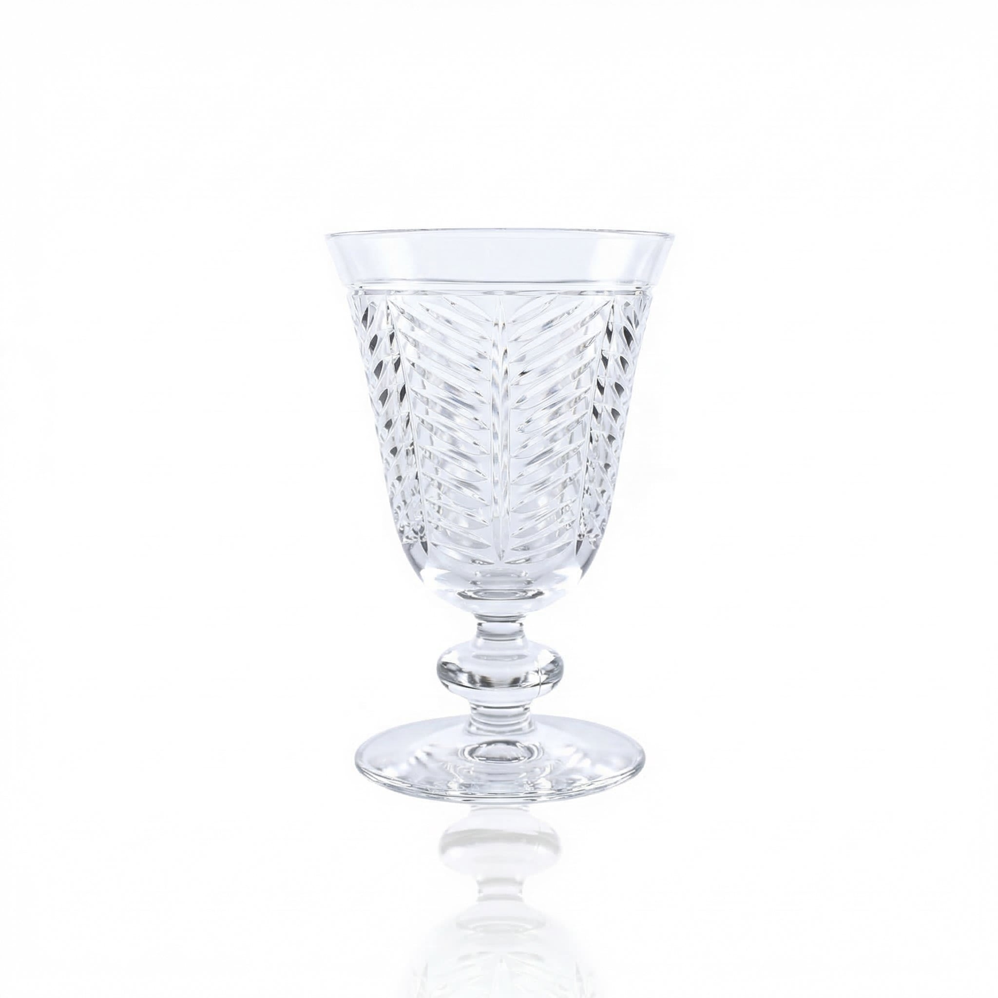 Lanza Cut Crystal Wine Goblet - Margerie Crystal USA