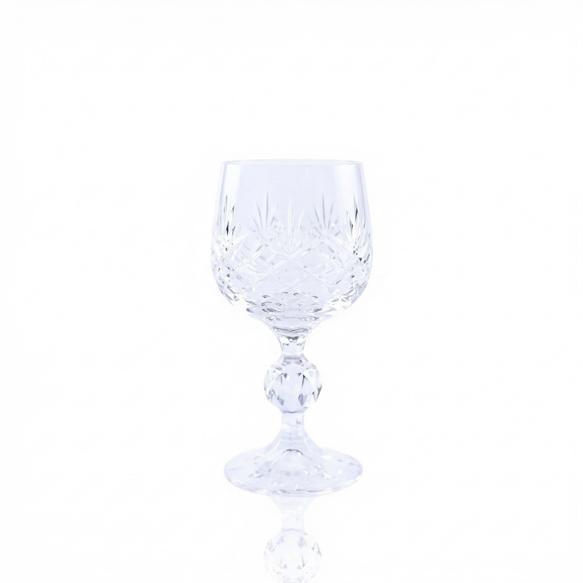 Ara Cut Crystal Wine Goblet - Margerie Crystal USA