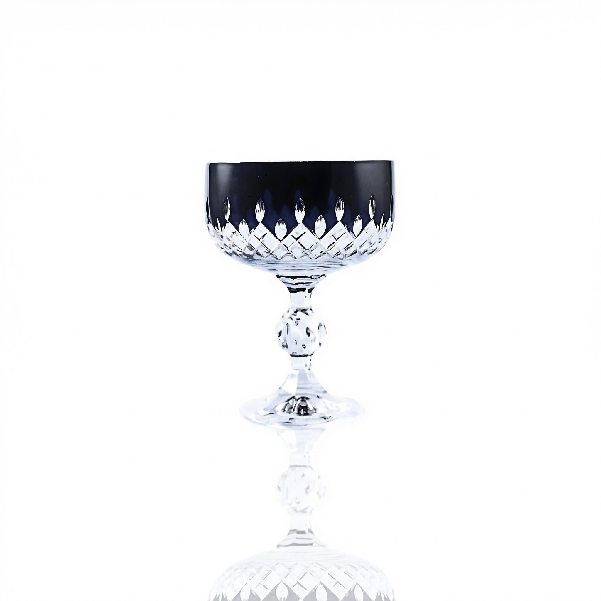 Aria Cut Crystal Champagne Coupe Glass - Margerie Crystal USA