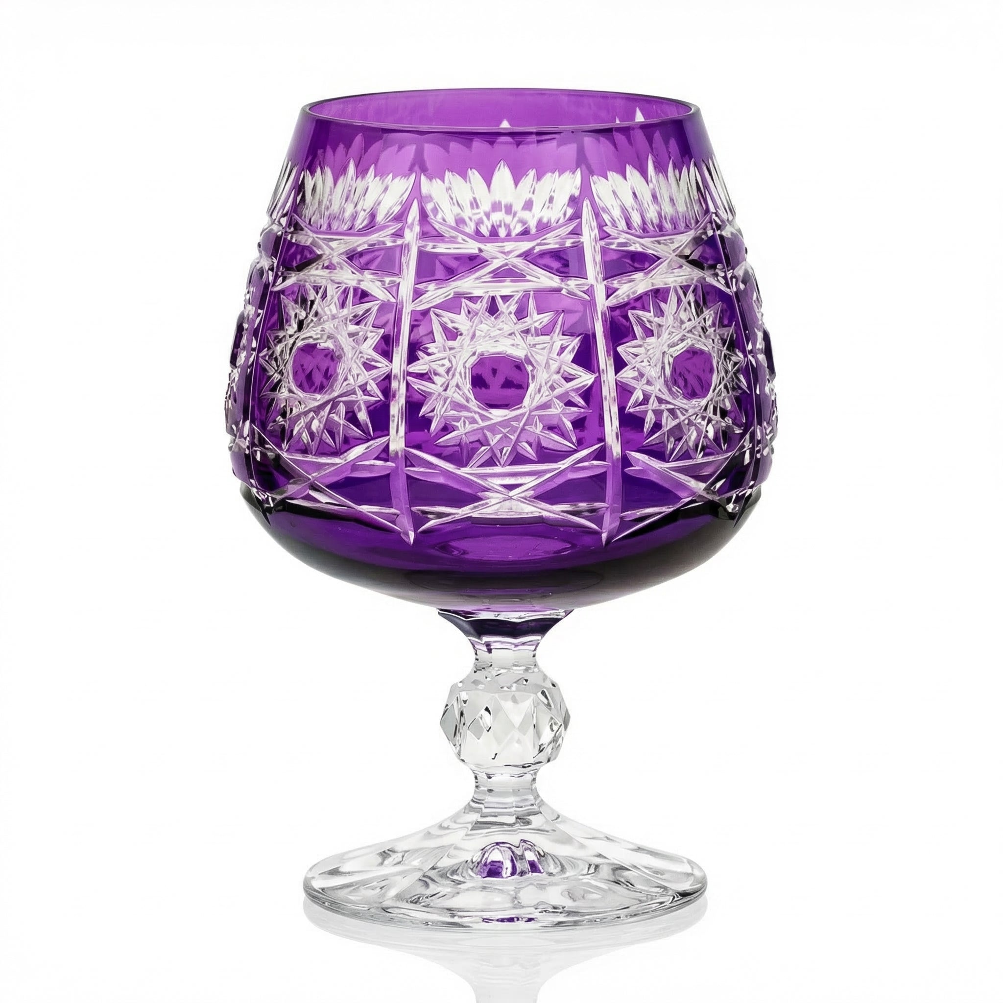 Pavo Cut Crystal Cognac Glass - Margerie Crystal USA