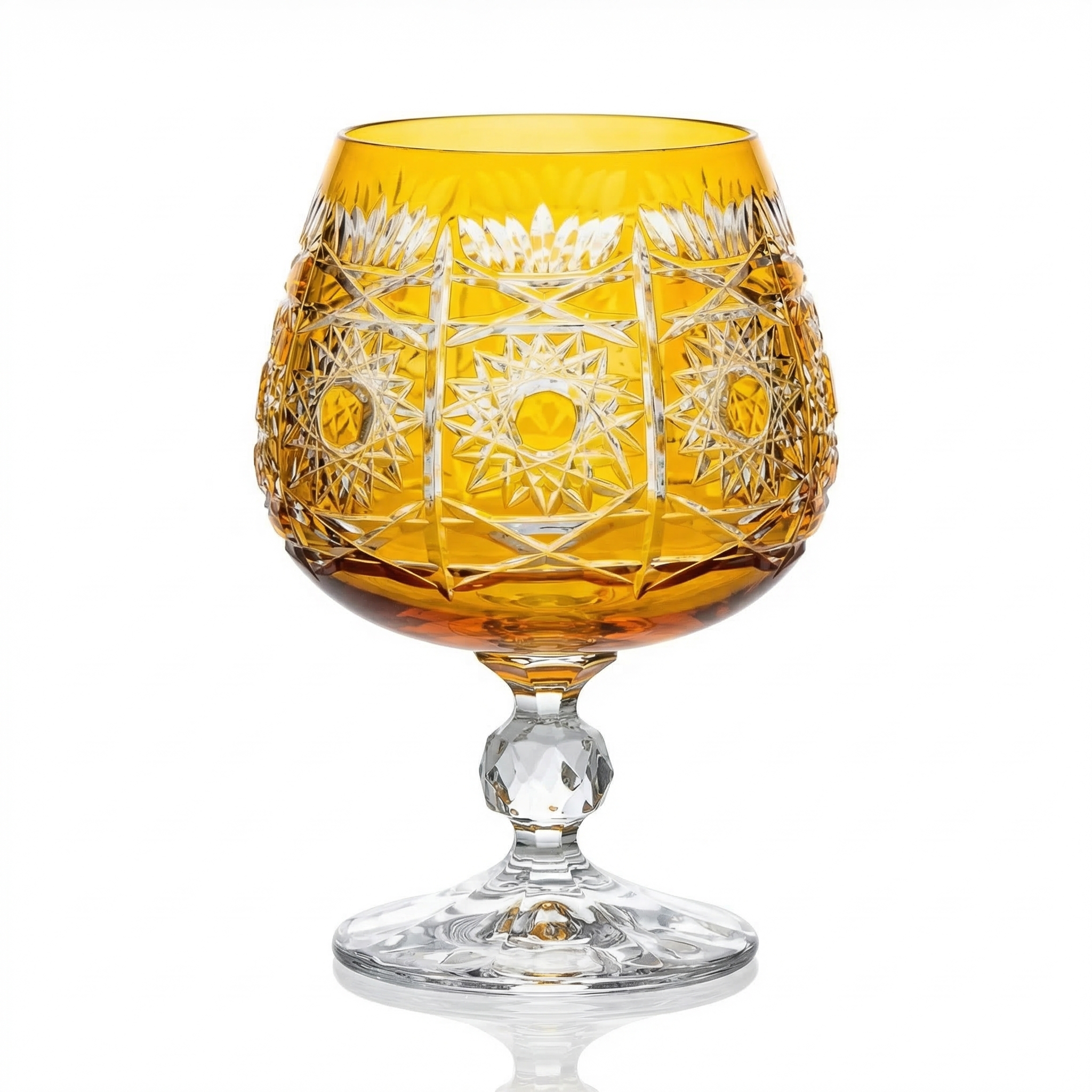 Pavo Cut Crystal Cognac Glass - Margerie Crystal USA