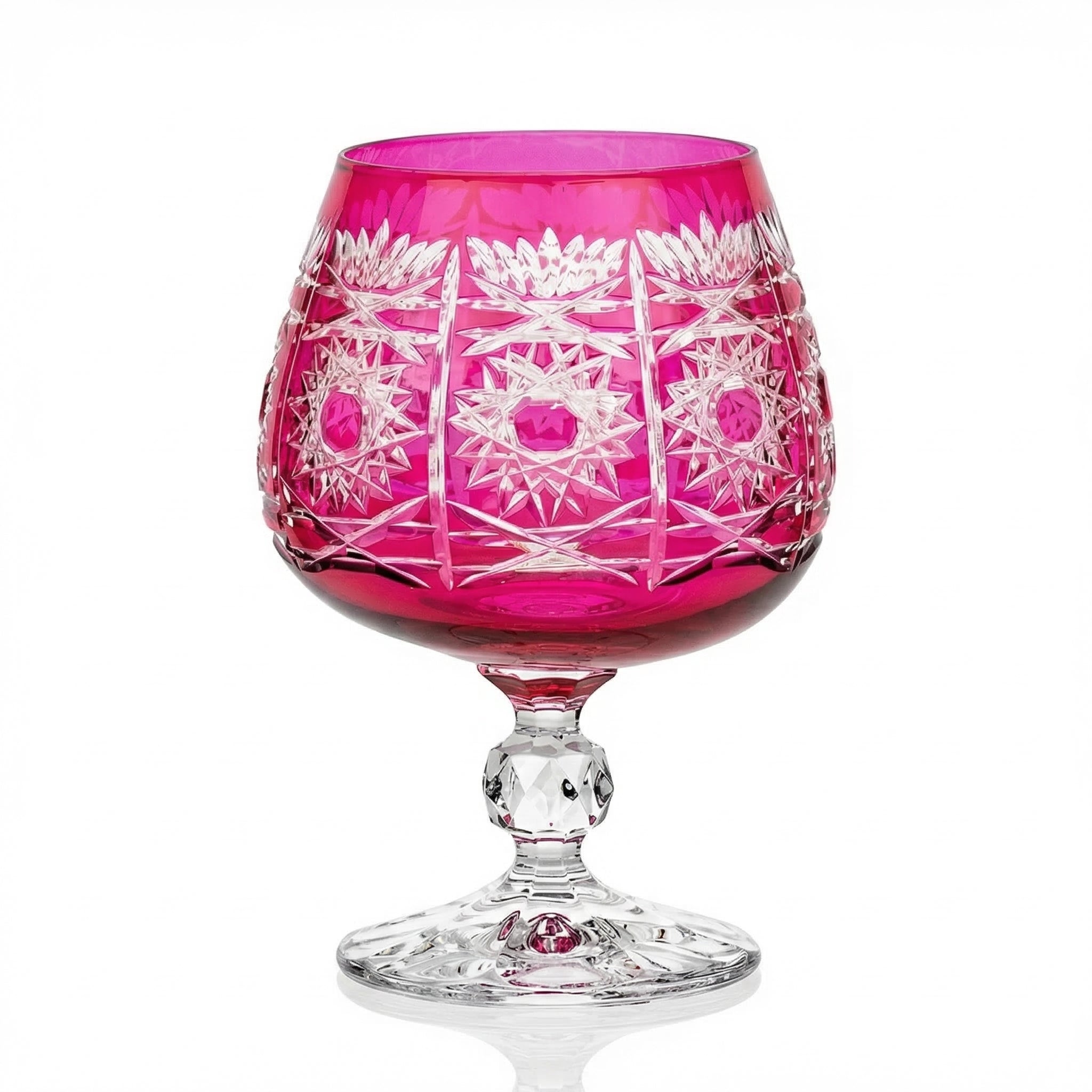 Pavo Cut Crystal Cognac Glass - Margerie Crystal USA
