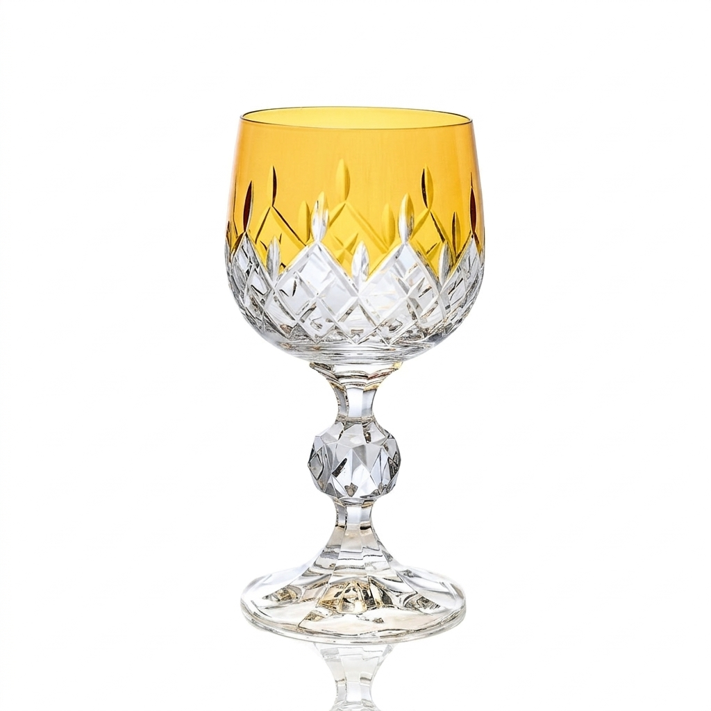 Verre à pied en cristallin taillé Aria