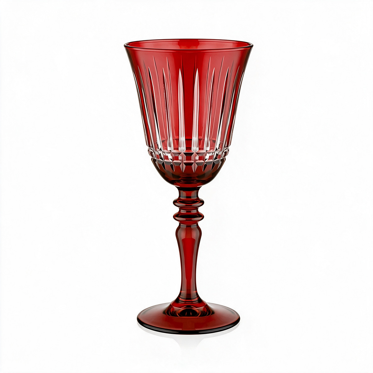 Verre à vin en cristallin taillé Luna