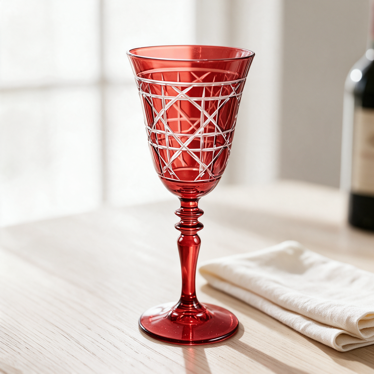 Gloria Cut Crystal Wine Glass - Margerie Crystal USA