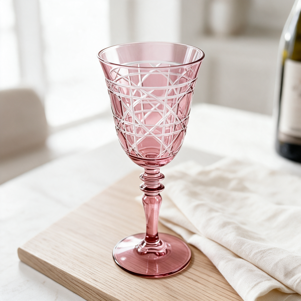Gloria Cut Crystal Wine Glass - Margerie Crystal USA